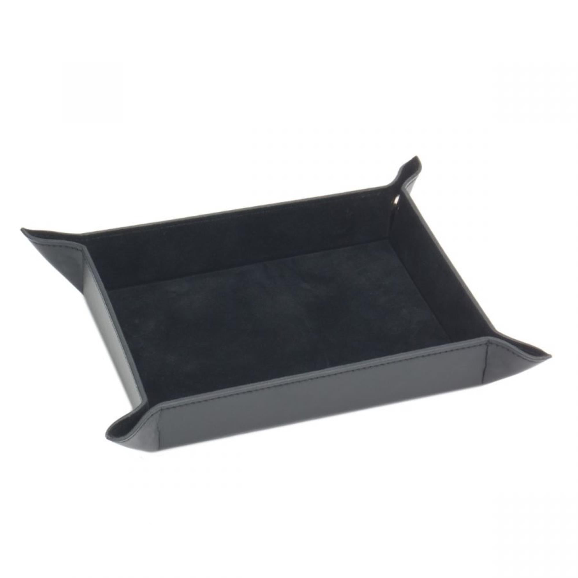 WOLF Heritage Coin Tray Black Leather 290002