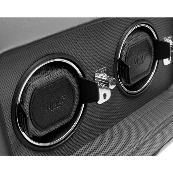 WOLF Windsor Black Double Watch Winder 4526029