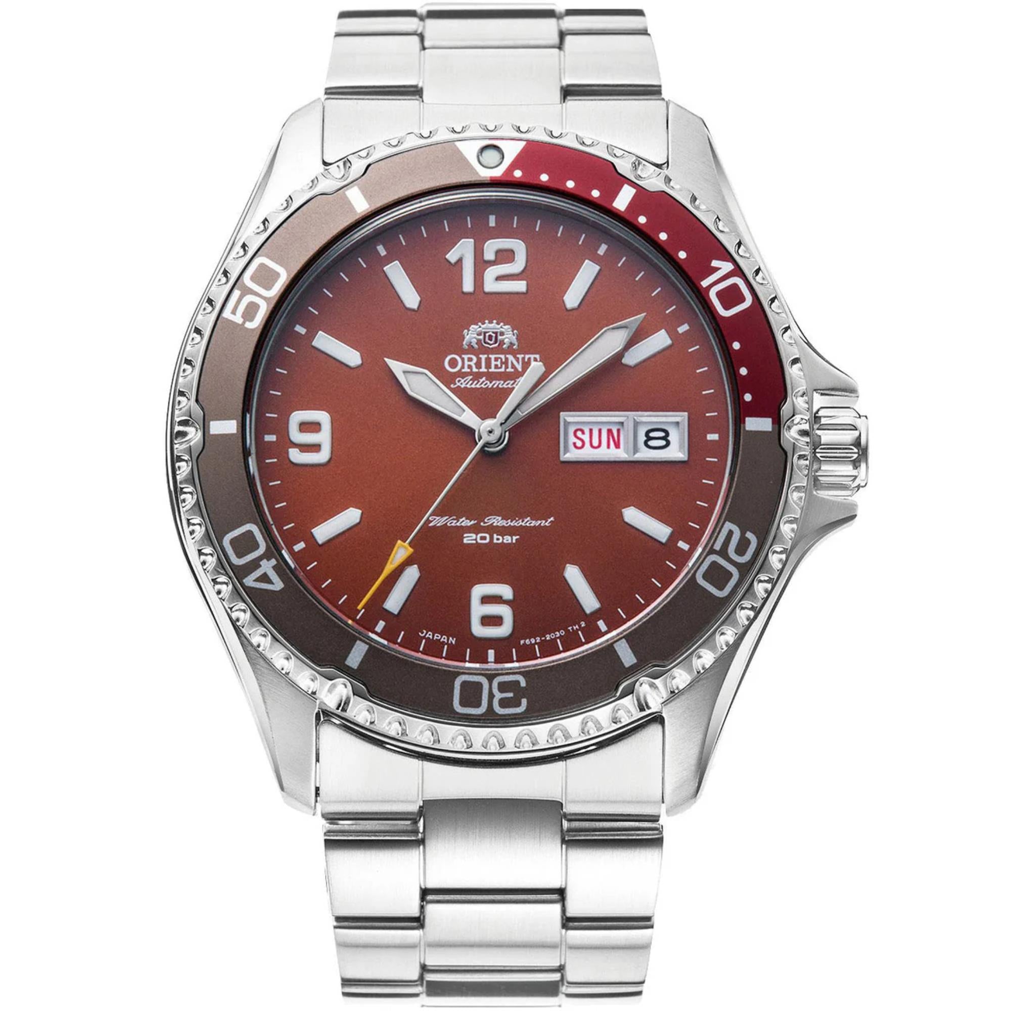 Orient Mako 2023 Automatic Red Dial Stainless Steel Bracelet Men’s Watch RA-AA0820R39B