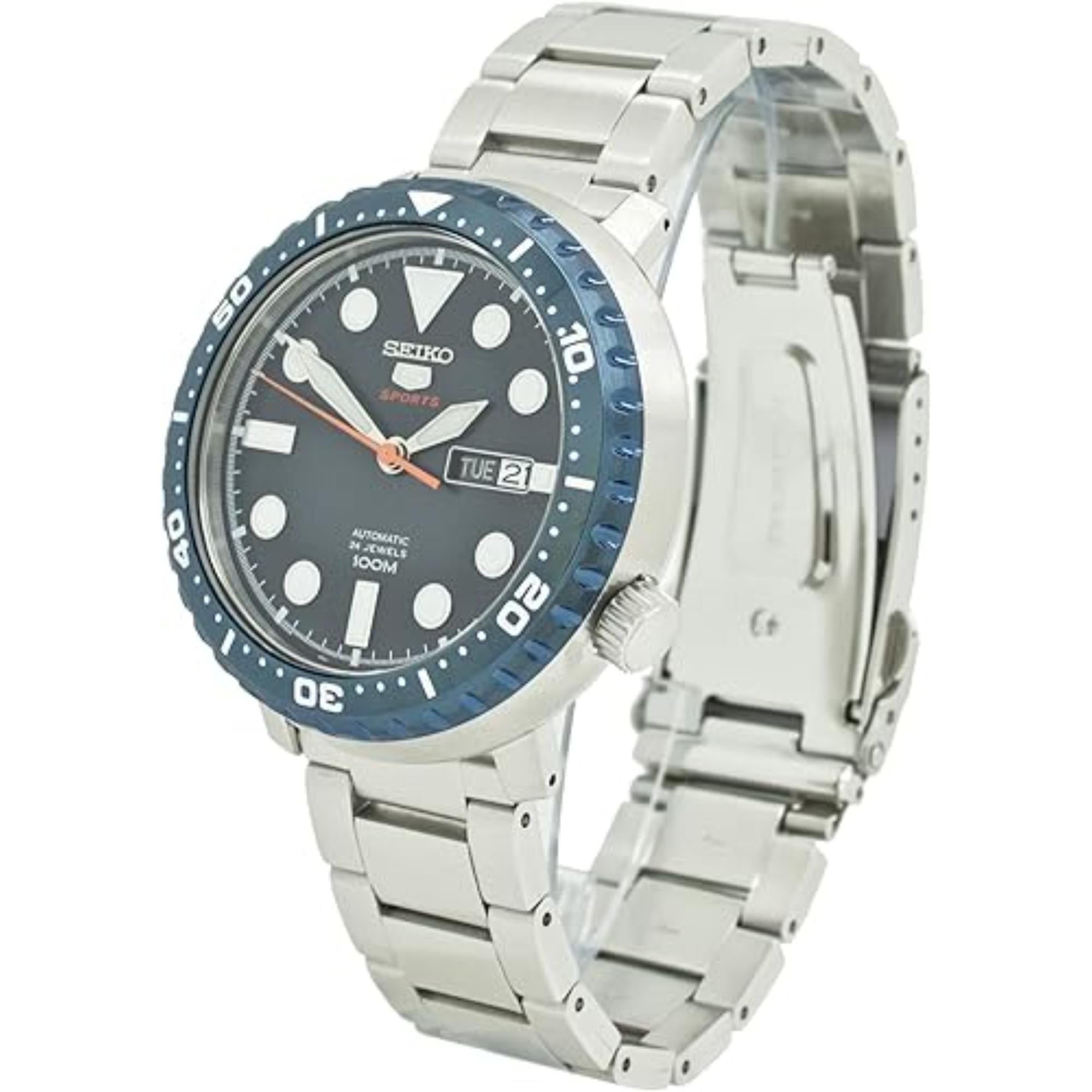 Seiko 5 Sports Bottle Cap Automatic Black/Blue Dial Men’s Watch SRPC63K