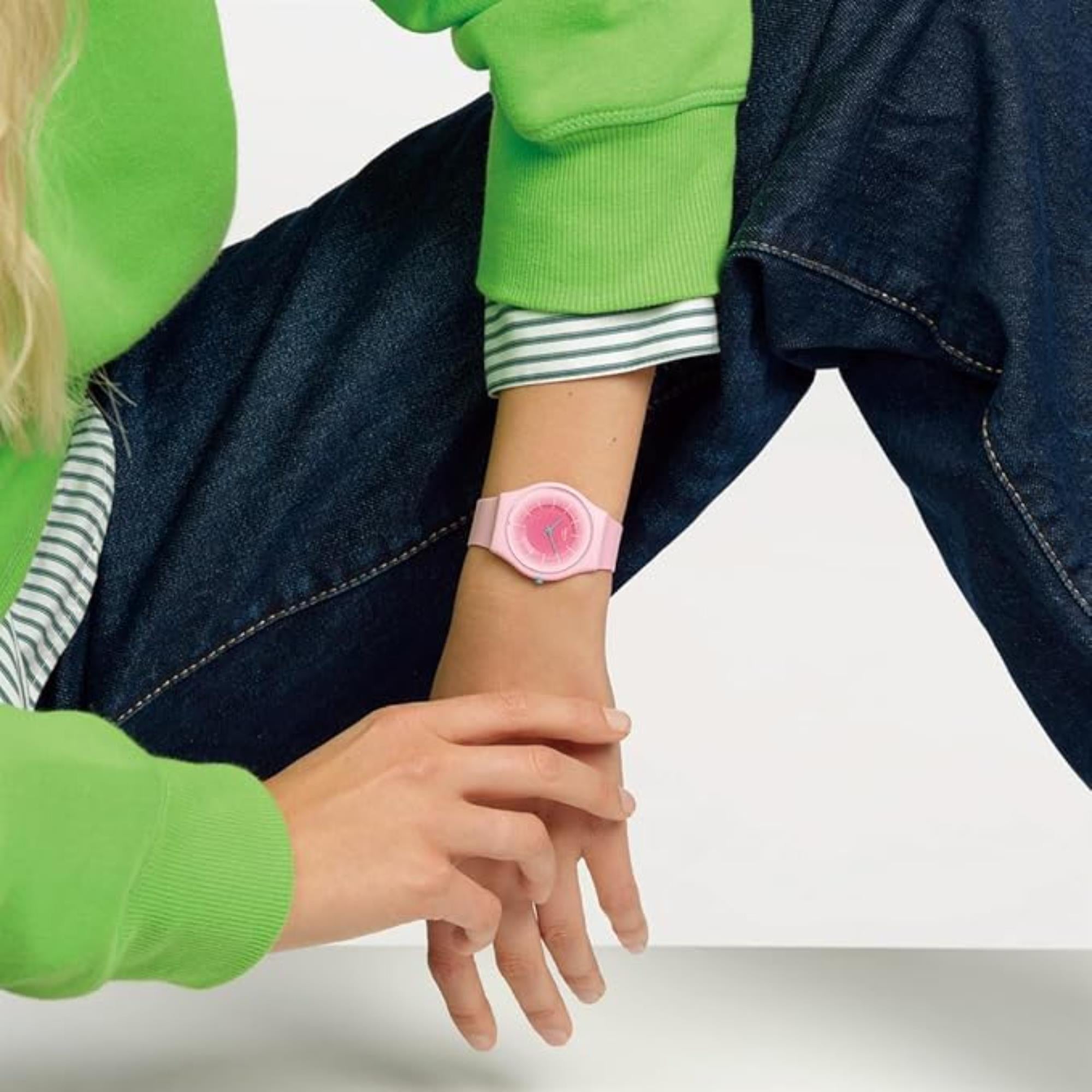 Swatch Radiantly Pink Women’s Quartz Pink Dial Watch SS08P110
