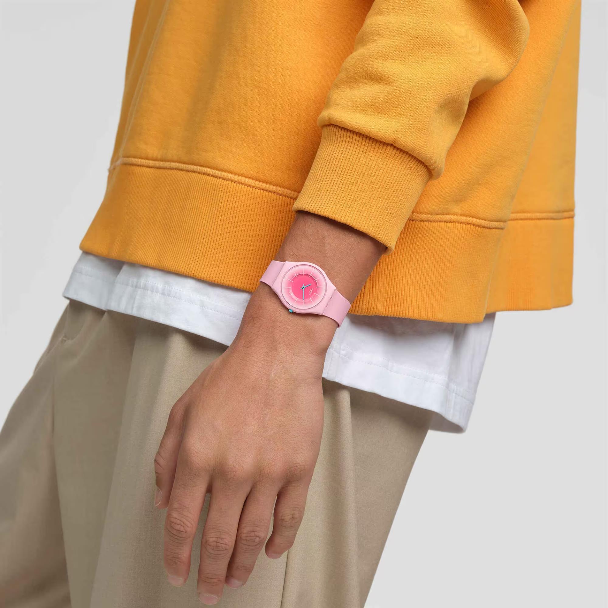 Swatch Radiantly Pink Women’s Quartz Pink Dial Watch SS08P110