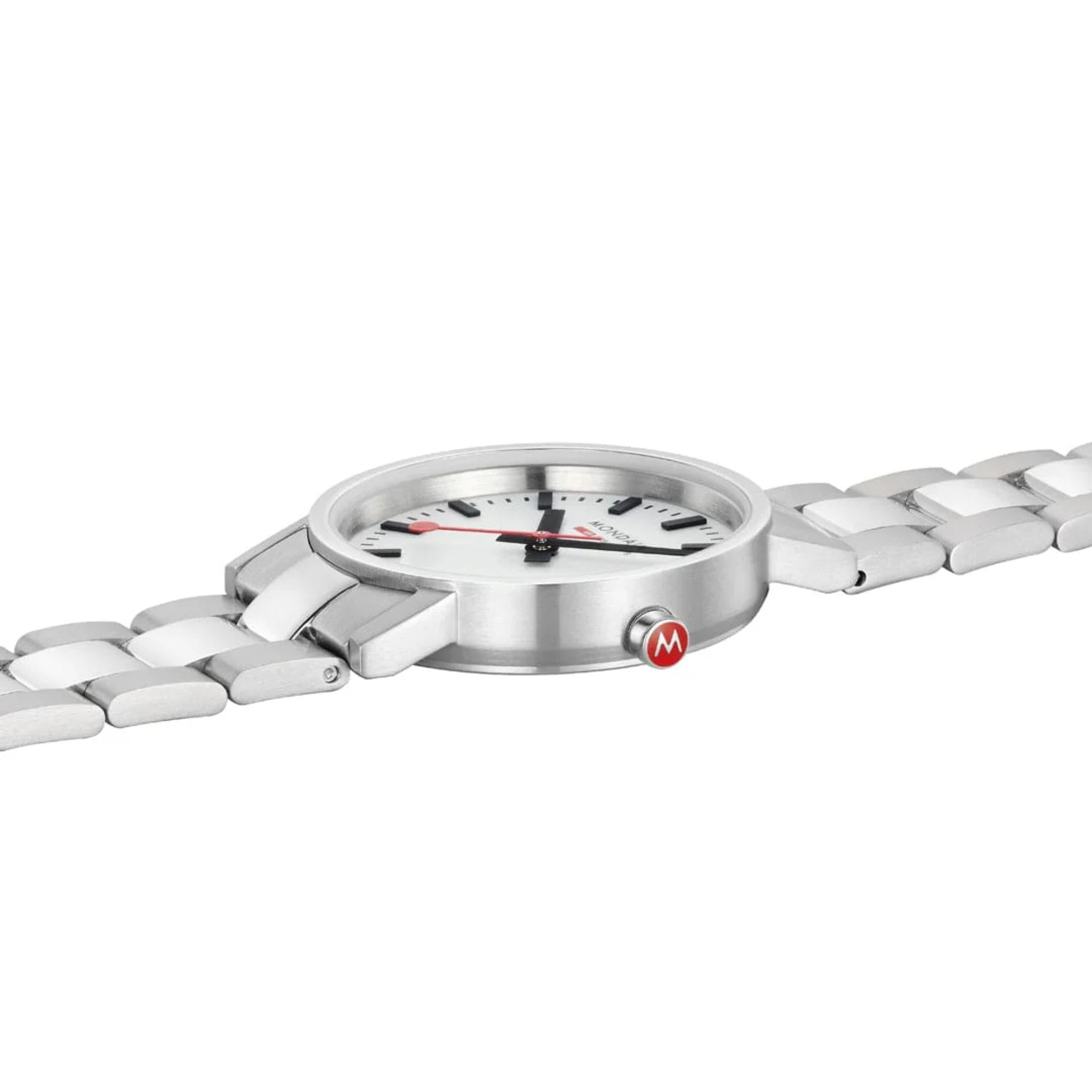 Mondaine Classic Stainless Steel Strap White Dial Ladies Watch A658.30323.11SBJ