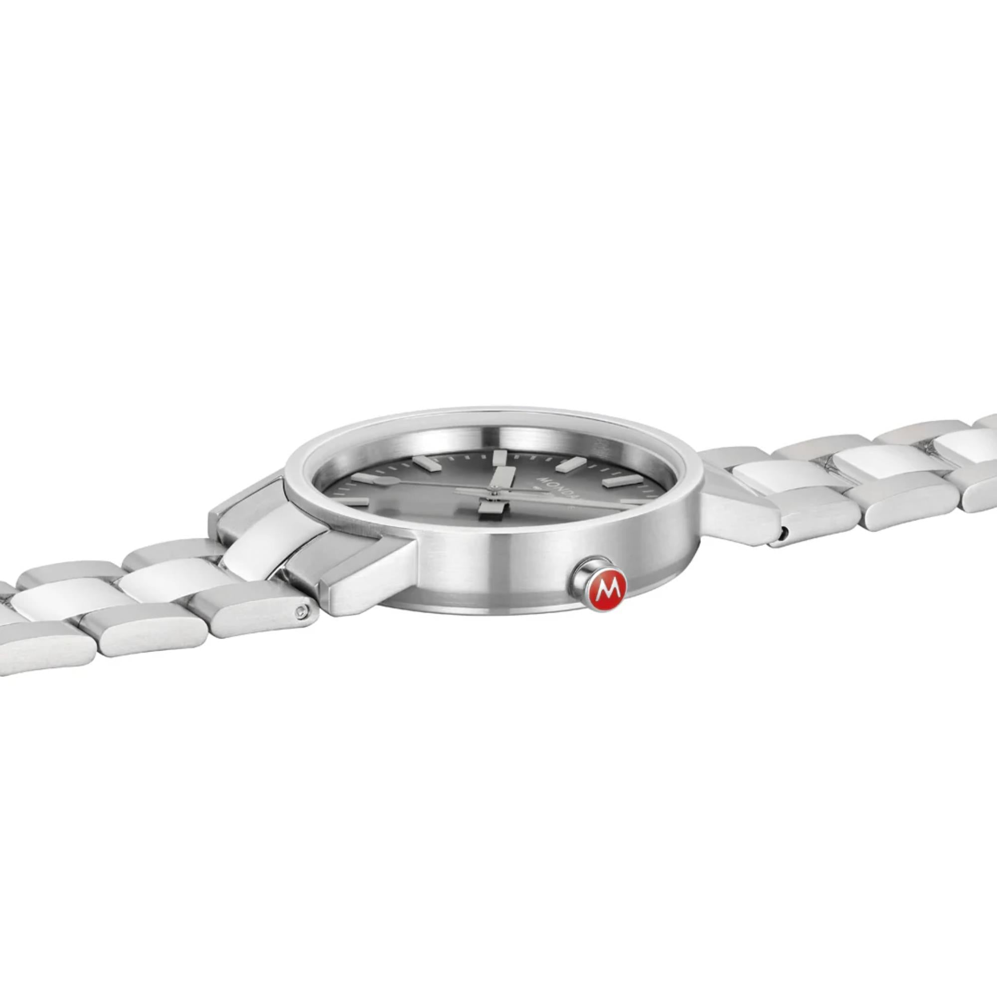 Mondaine Classic Cool Stainless Steel Bracelet Grey Dial Ladies Watch A658.30323.80SBJ