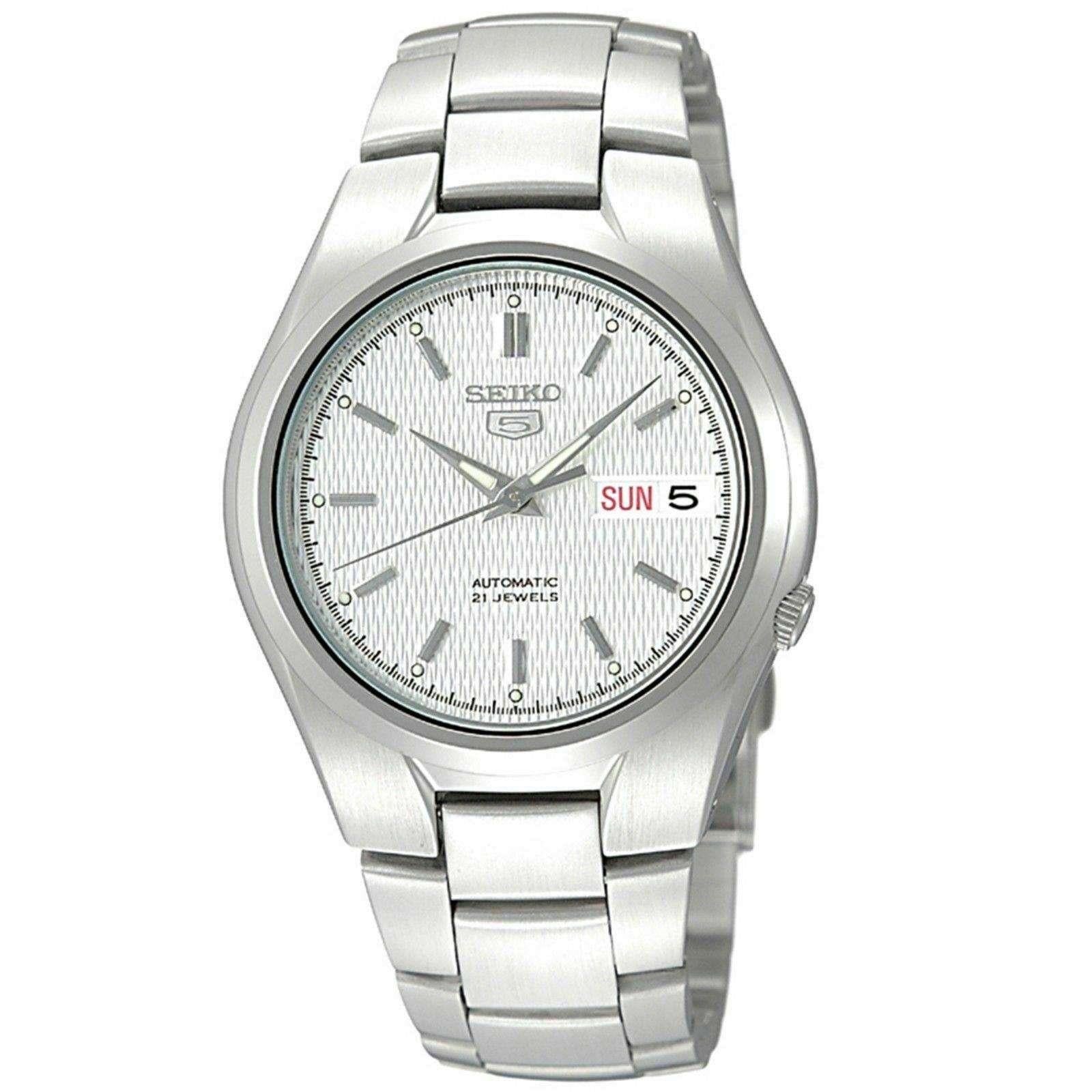 Seiko 5 Automatic White Dial Stainless Steel Bracelet Men's Watch SNK601K1