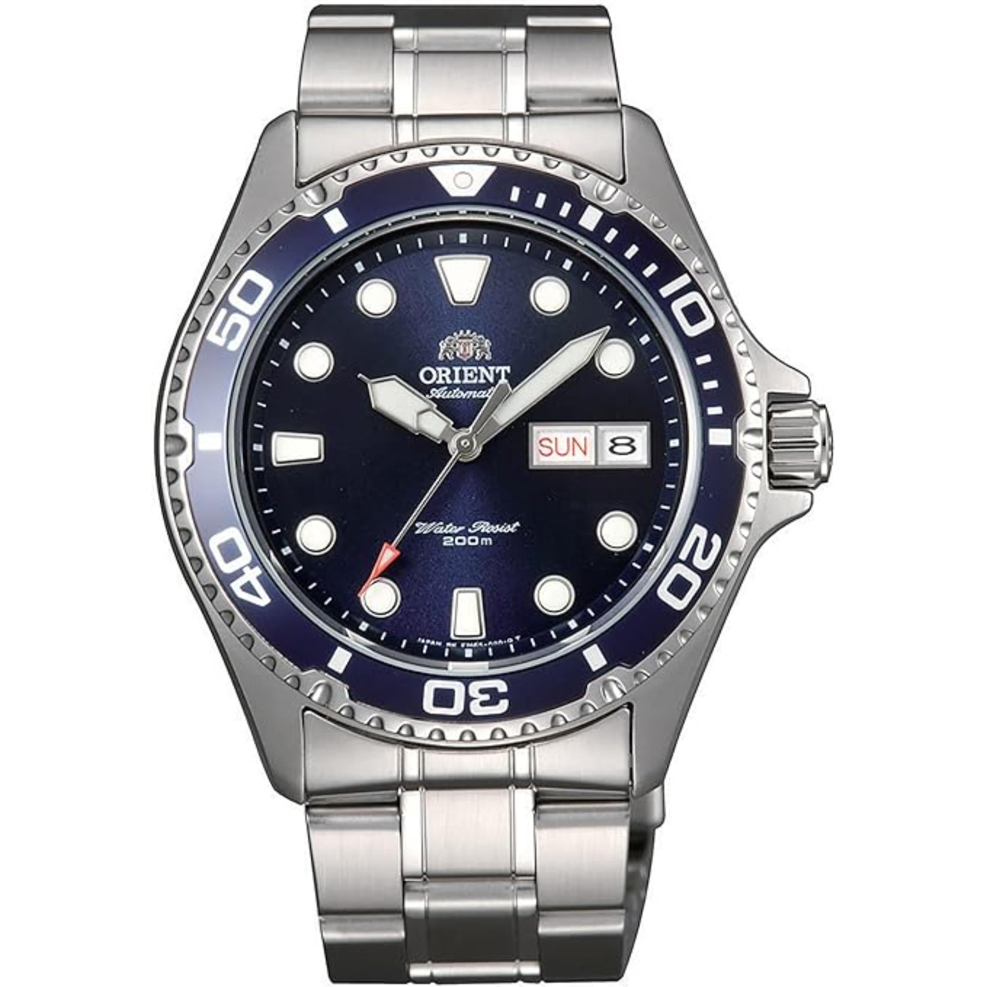 Orient Ray II Automatic Blue Dial Steel Strap Men's Dive Watch TAA02005D9