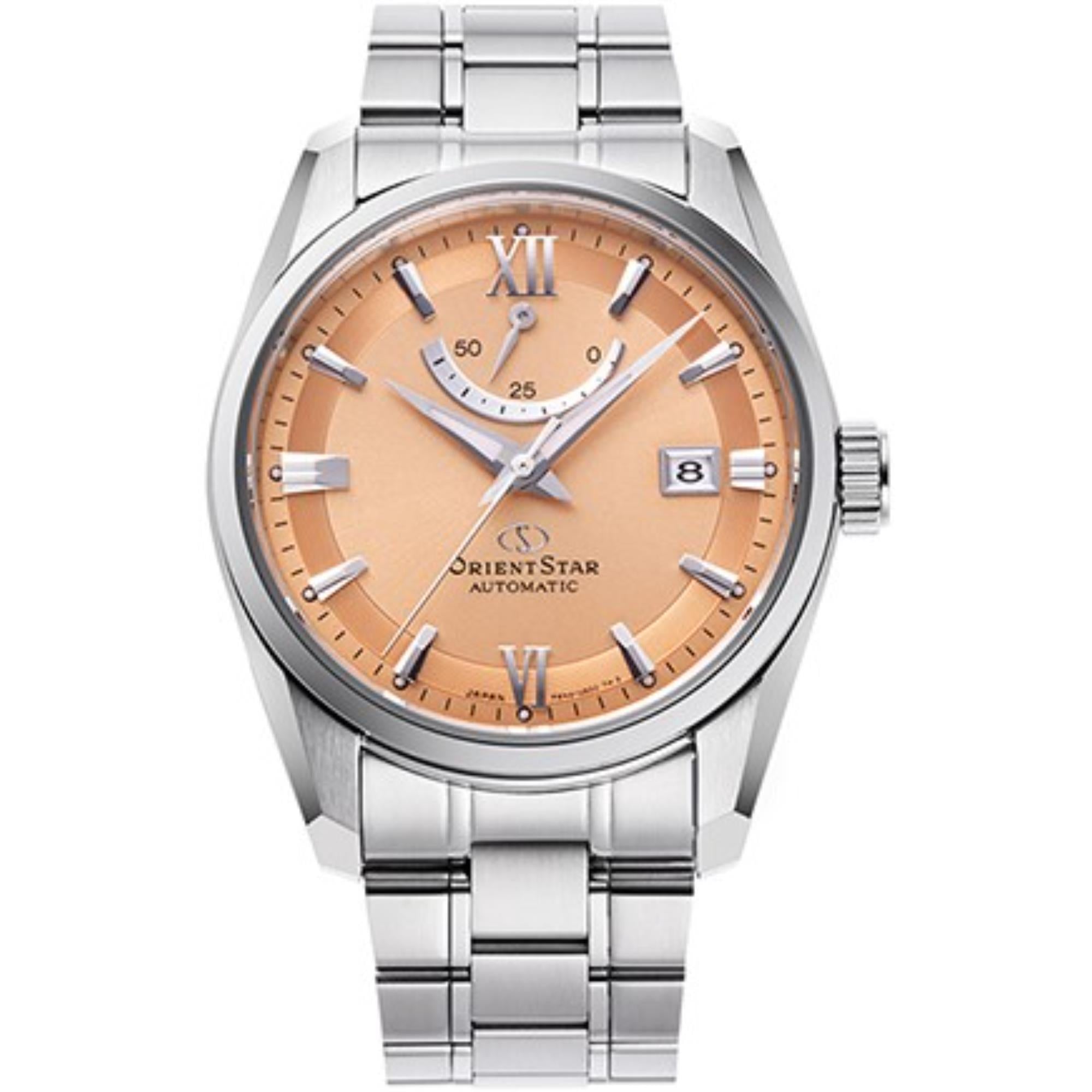 Orient Star Contemporary Copper Dial Stainless Steel Strap Men's Watch RE-AU0108G00B