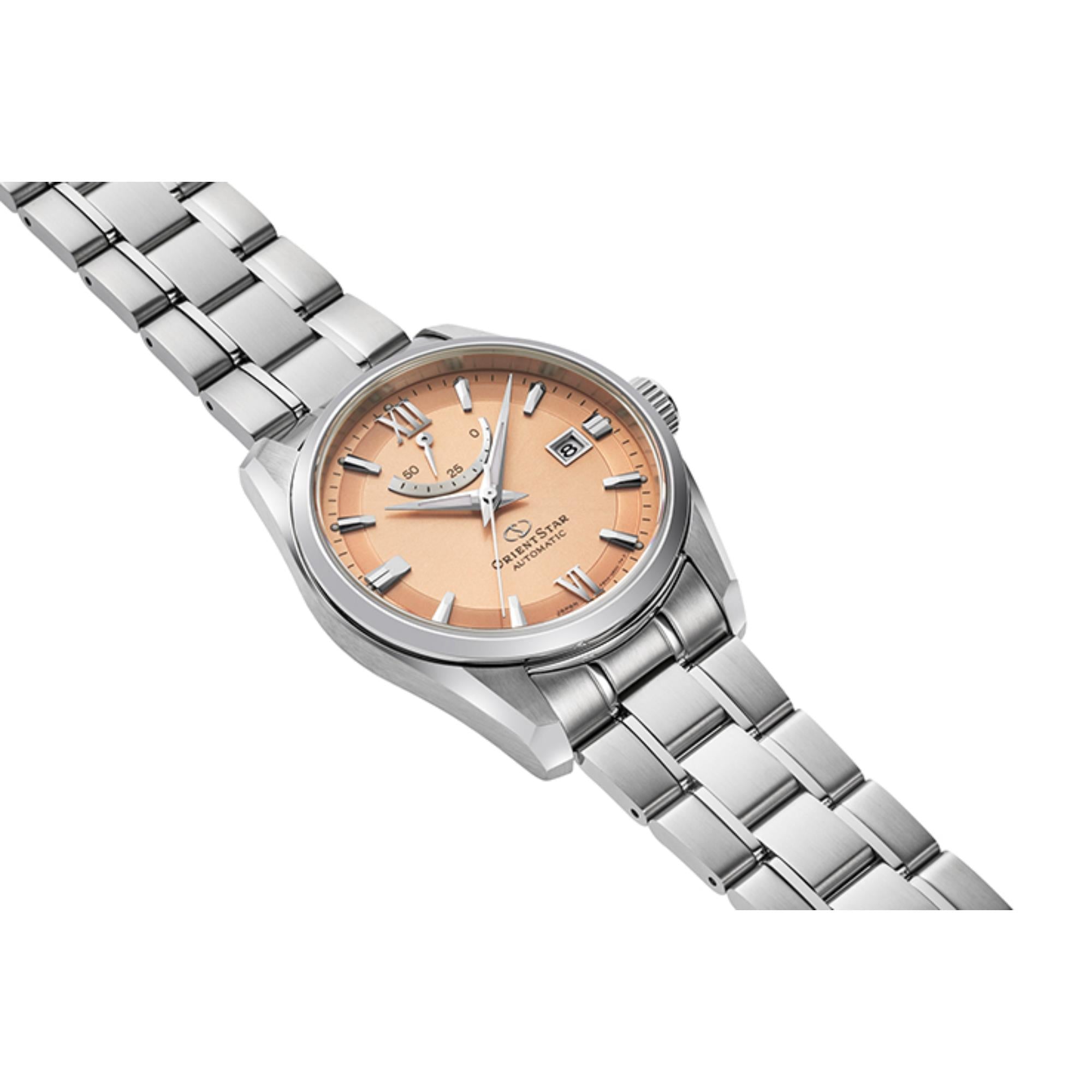 Orient Star Contemporary Copper Dial Stainless Steel Strap Men's Watch RE-AU0108G00B