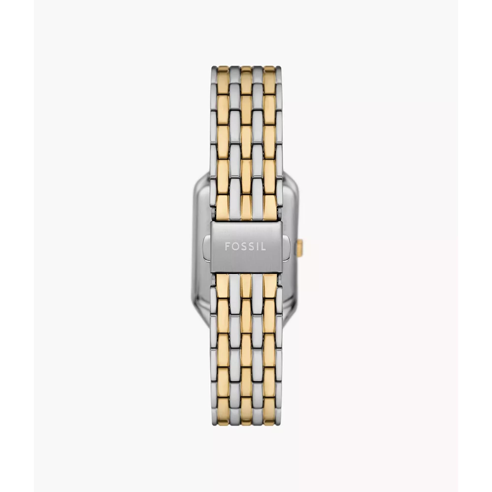 Fossil Raquel Two-Tone Silver Dial Stainless Steel Ladies Watch ES5368