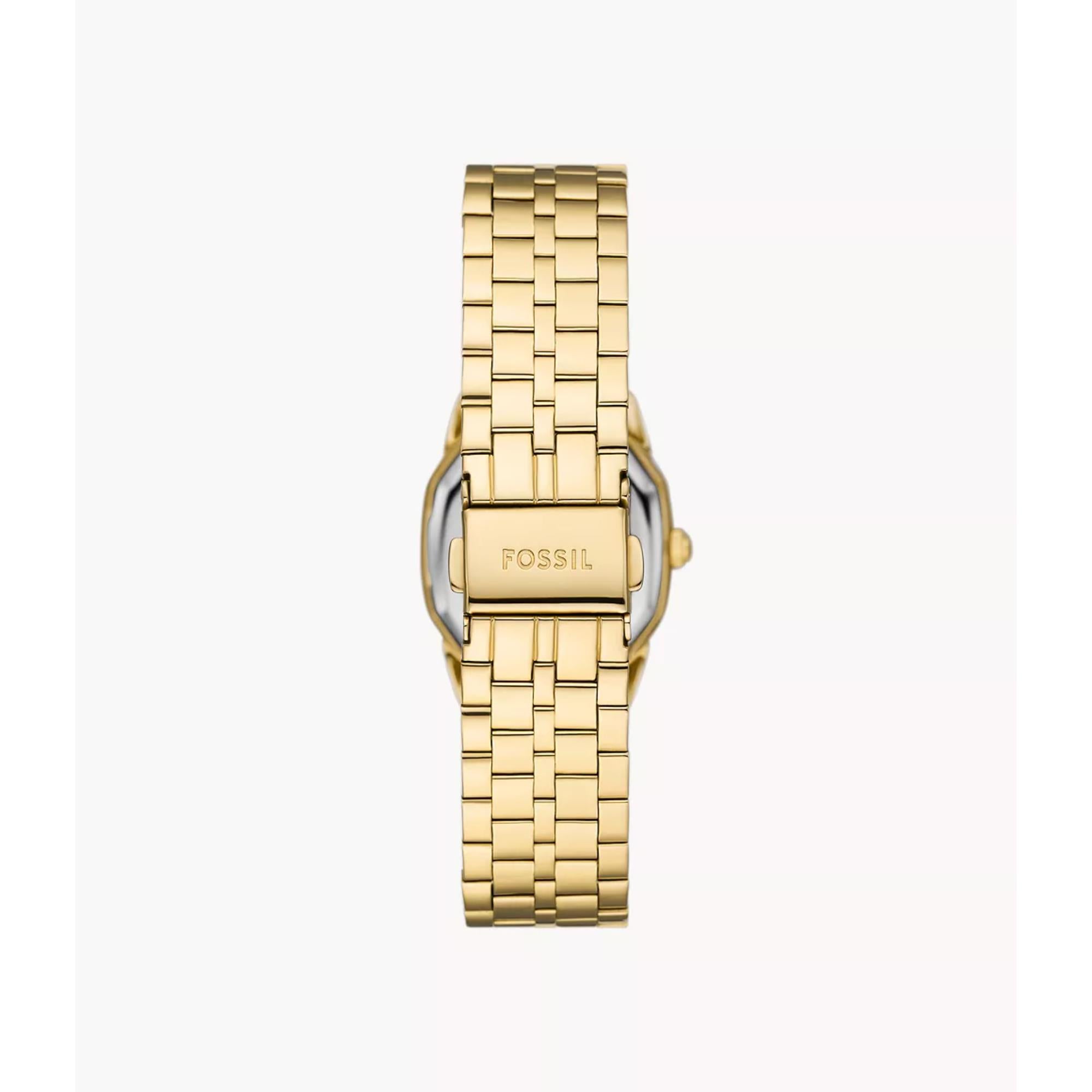 Fossil Harlow Gold-Tone Cream Dial Stainless Steel Ladies Watch ES5361