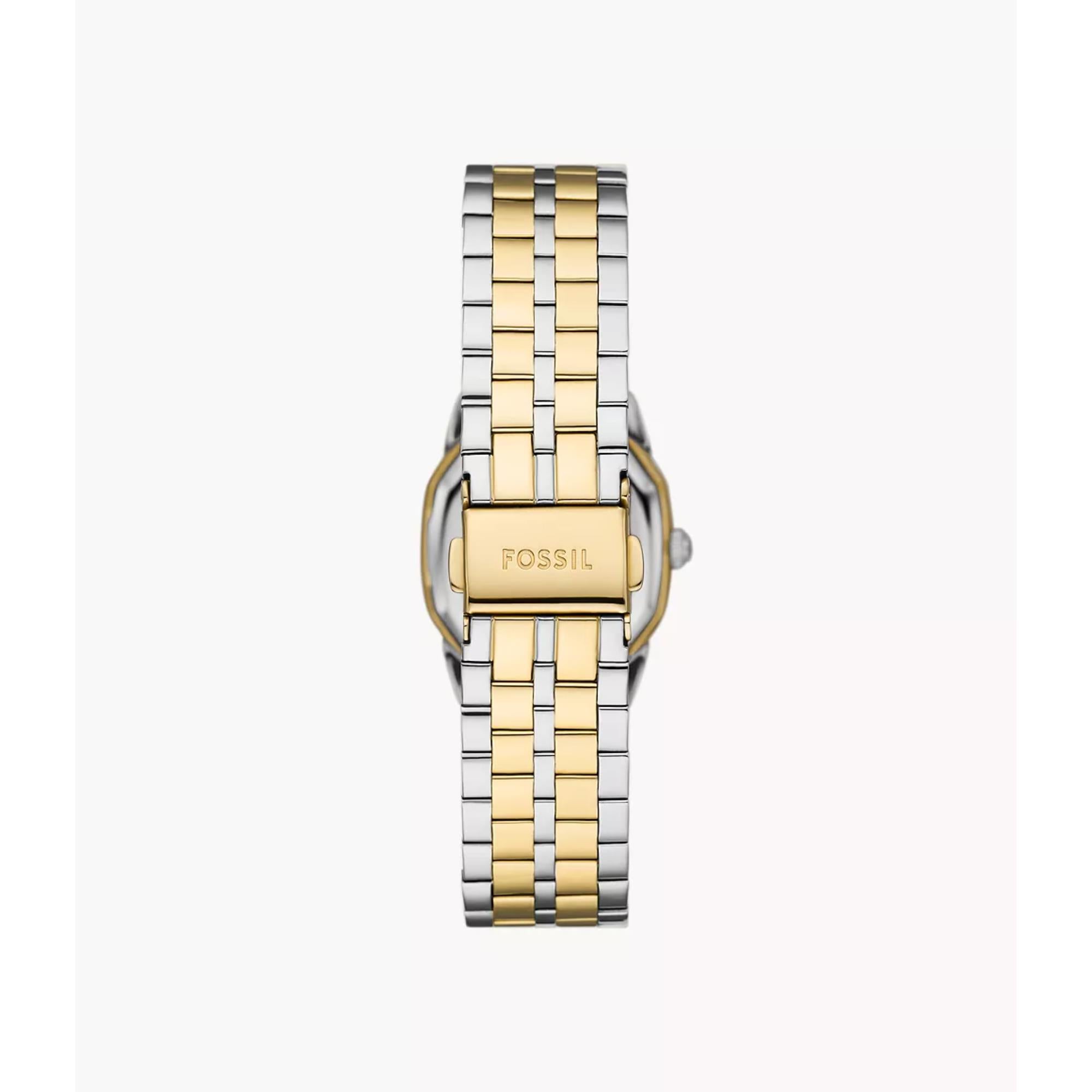 Fossil Harlow Two-Tone Cream Dial Stainless Steel Ladies Watch ES5362