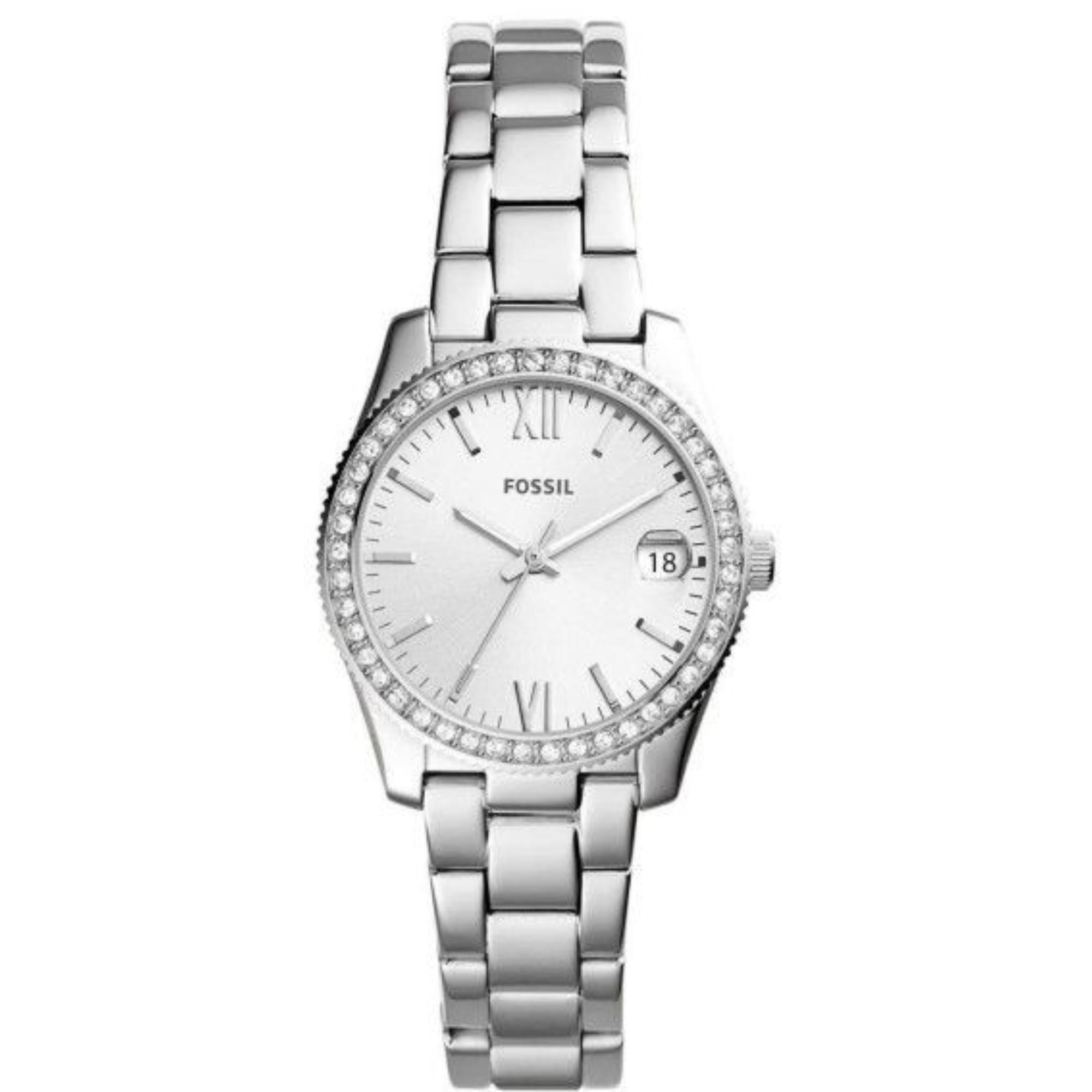 Fossil Scarlette Silver Dial Stainless Steel Ladies Watch ES4317