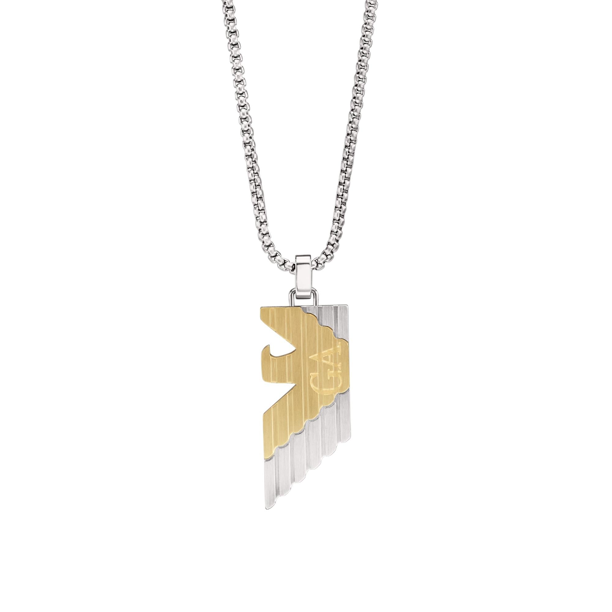 Emporio Armani Two-Tone Stainless Steel Pendant Men's Necklace EGS3073040