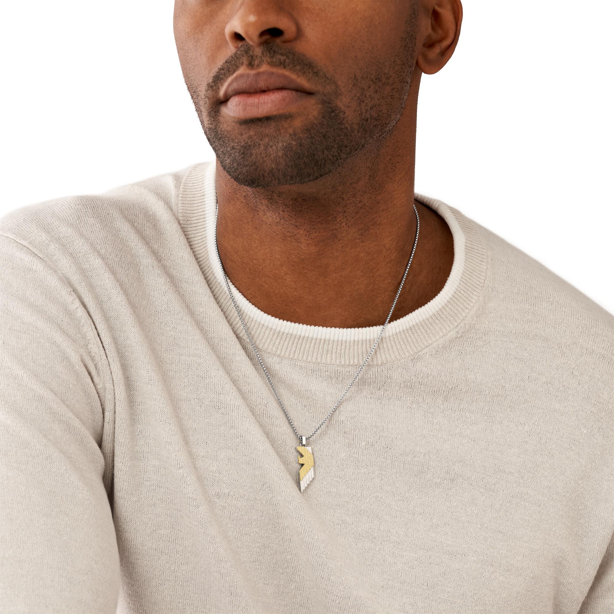 Emporio Armani Two-Tone Stainless Steel Pendant Men's Necklace EGS3073040