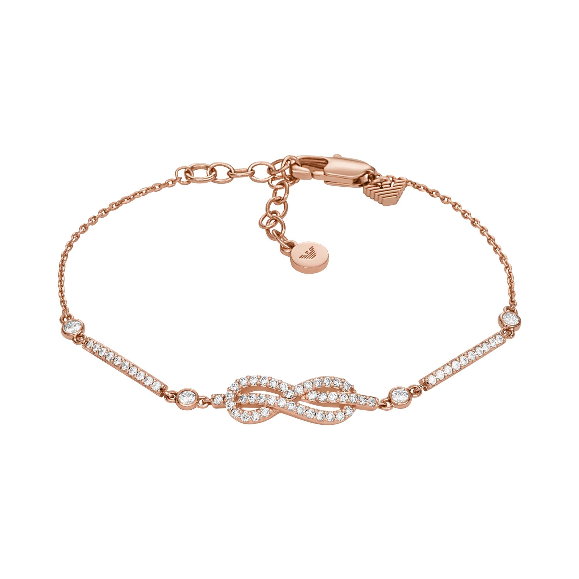 Emporio Armani Rose Gold-Tone Brass Station Ladies Bracelet EGS3109221
