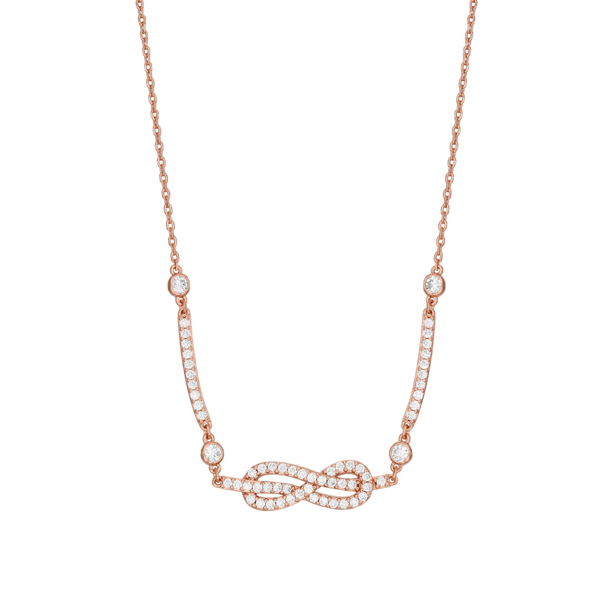Emporio Armani Rose Gold-Tone Brass Station Ladies Necklace EGS3108221