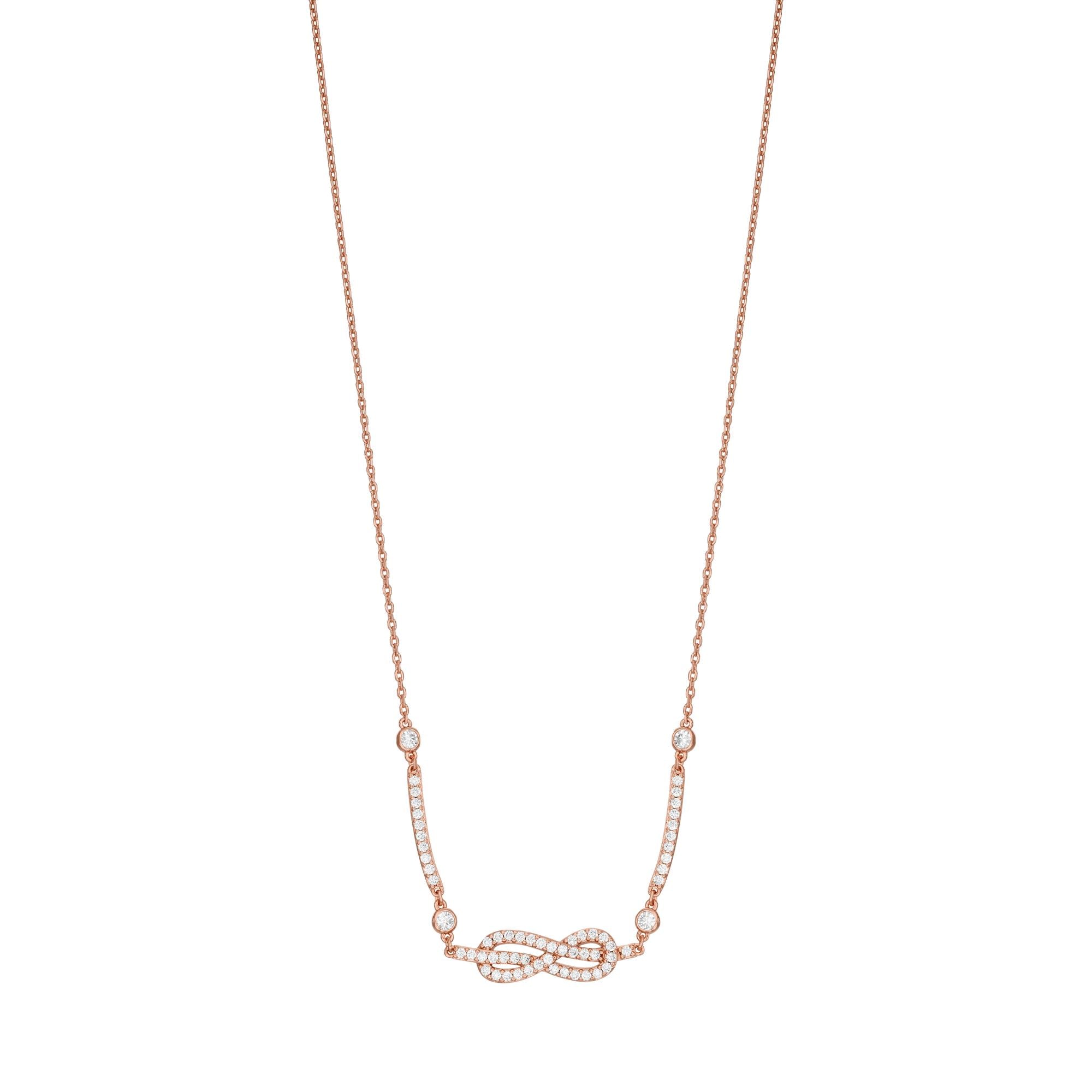 Emporio Armani Rose Gold-Tone Brass Station Ladies Necklace EGS3108221