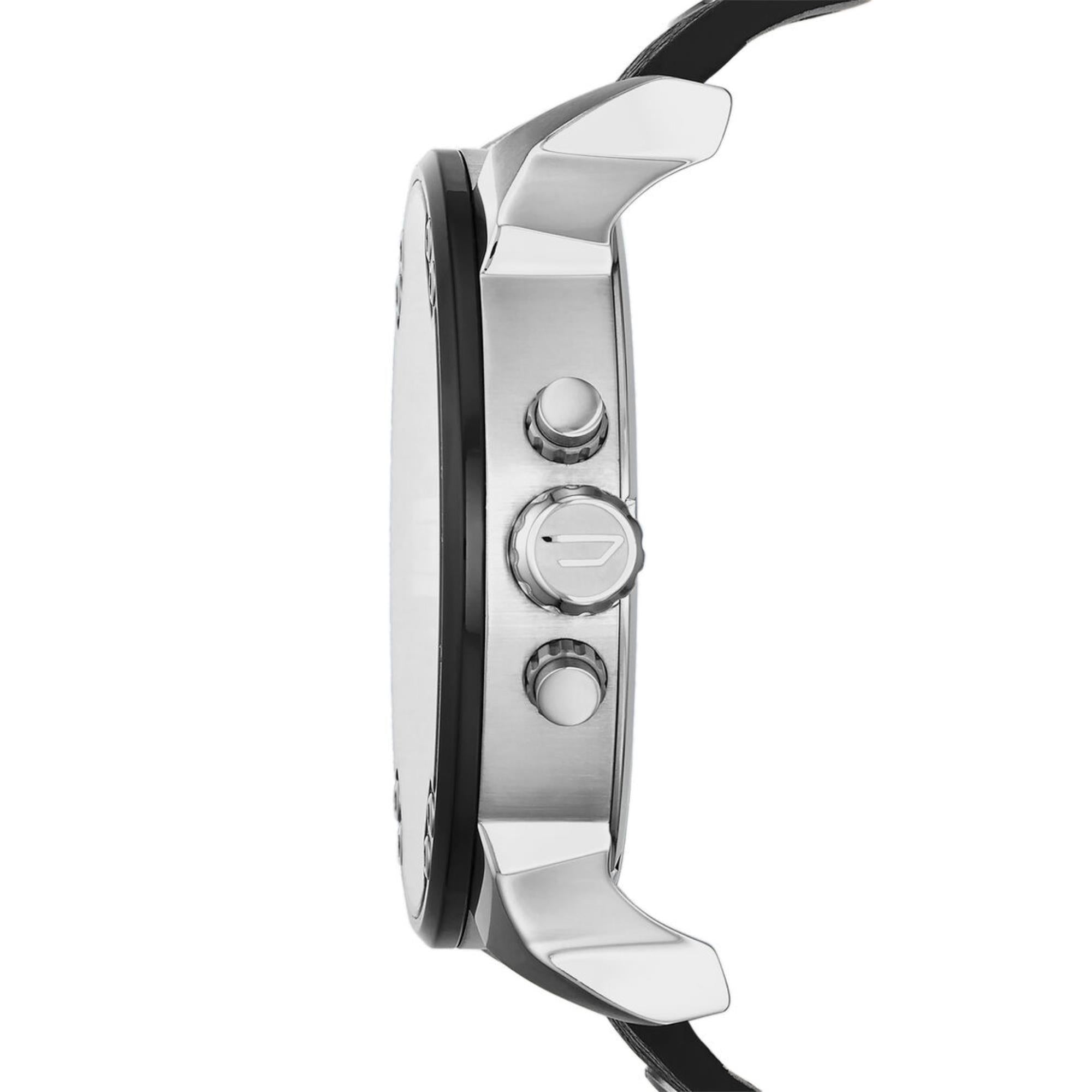 Diesel Mr. Daddy 2.0 Multifunction Black Dial Leather Strap Men's Watch DZ7313