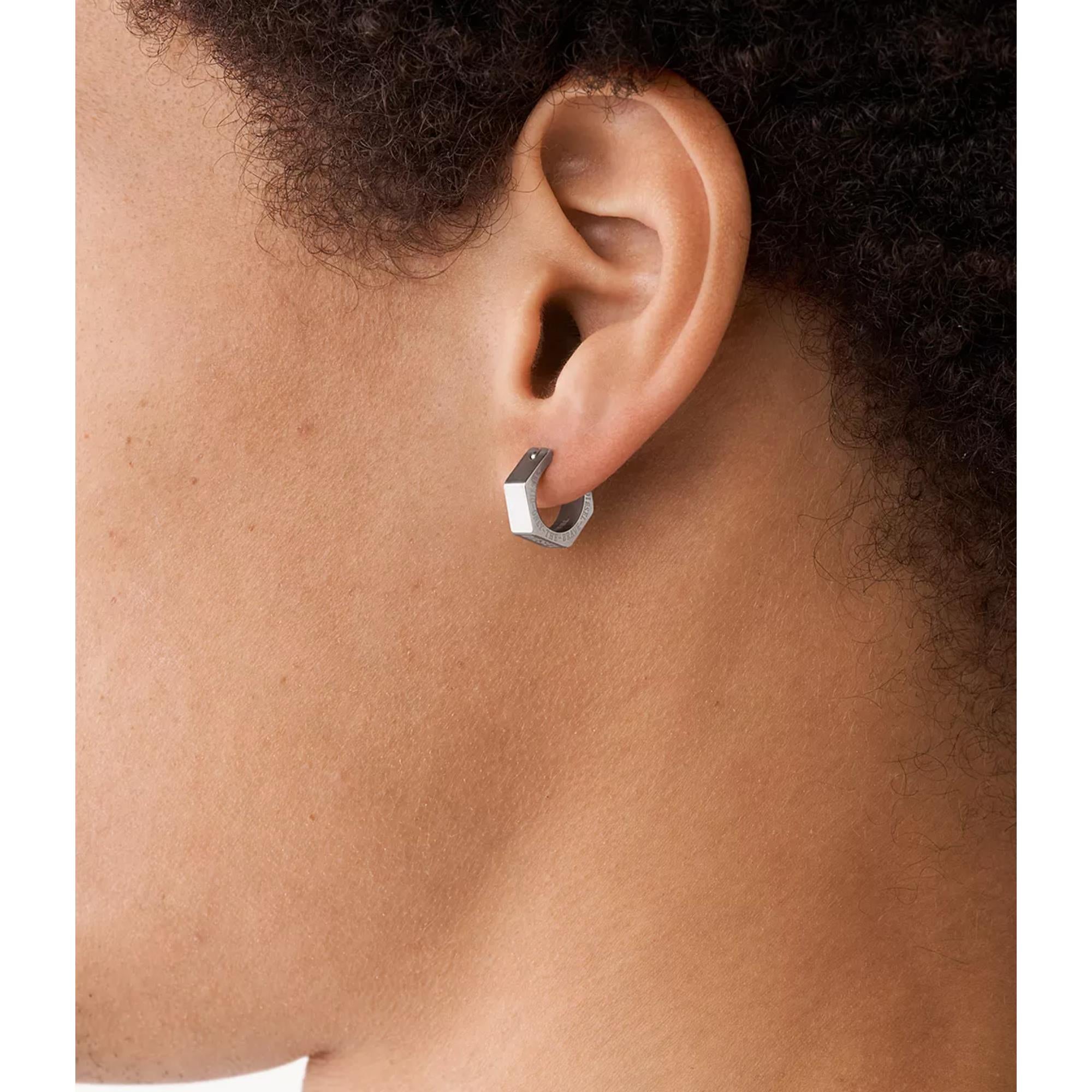Diesel Stainless Steel Hoop Men's Earring DX1345040