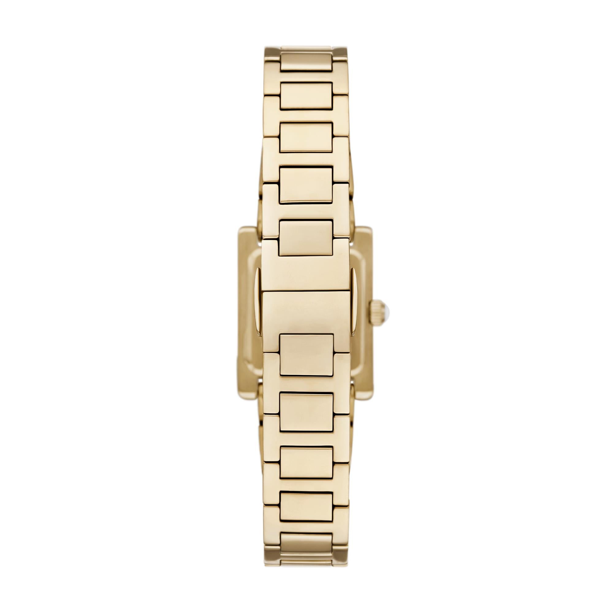 Emporio Armani Gold-Tone Stainless Steel Strap White Dial Ladies Watch AR11663