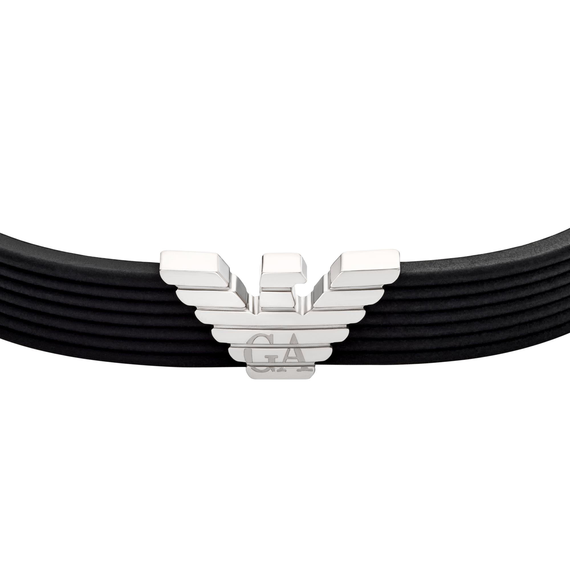 Emporio Armani Black Silicone ID Men's Bracelet EGS3168040