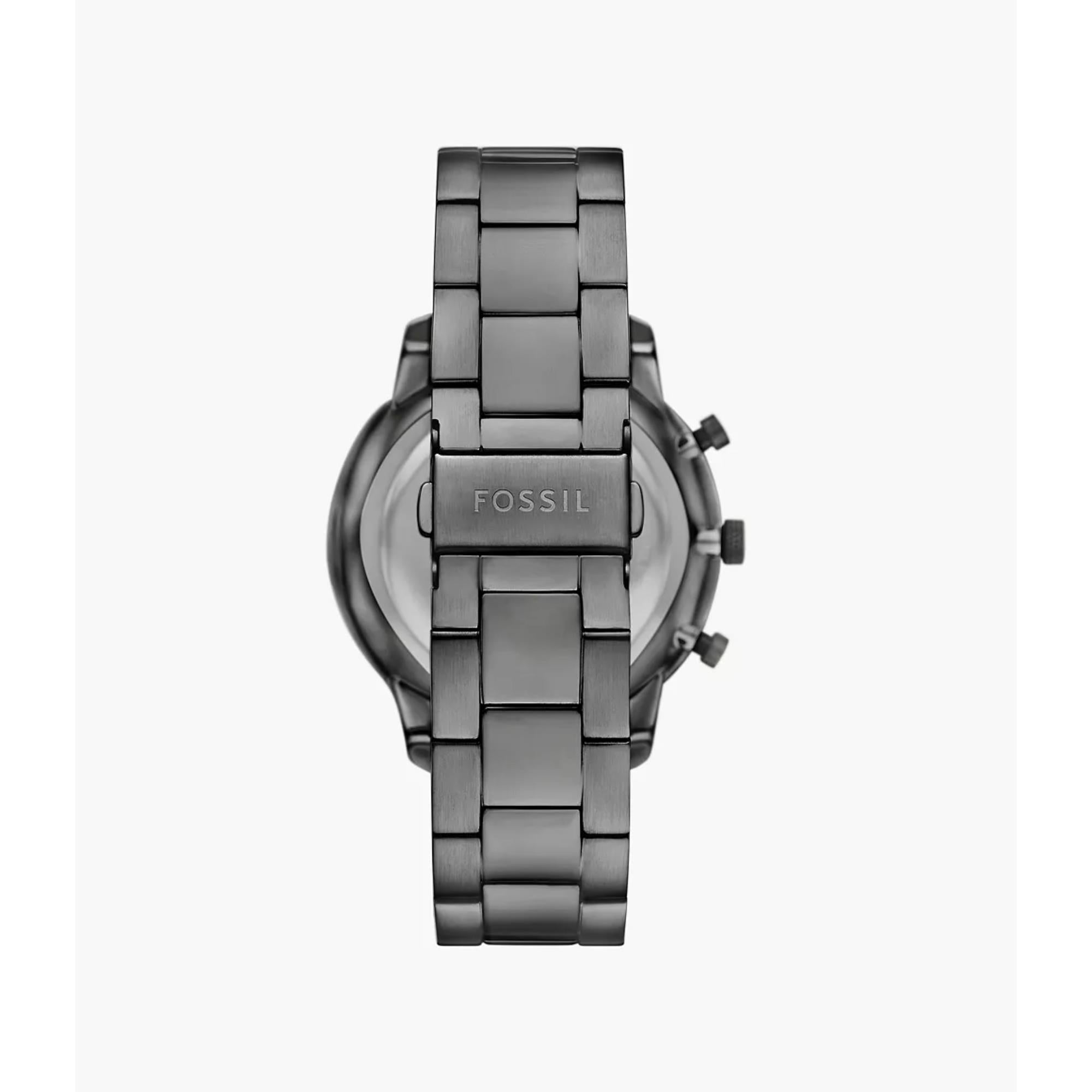 Fossil Neutra Chronograph Blue Dial Smoke Stainless Steel Strap Men's Watch FS6111