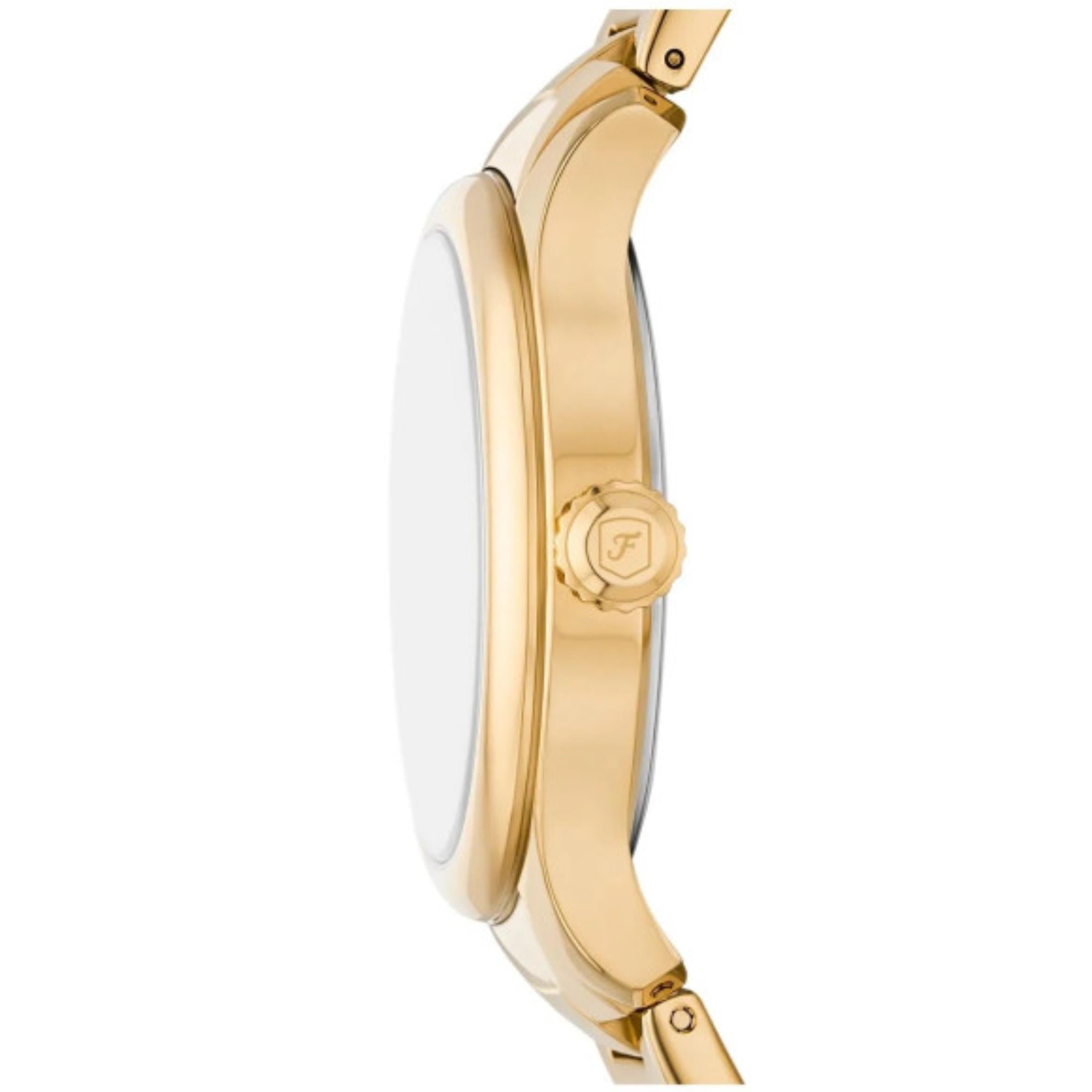 Fossil Gilmore Silver Dial Gold-Tone Stainless Steel Ladies Watch ES5395