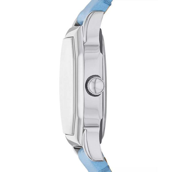 Fossil Harlow Cream Dial Light Blue Leather Strap Ladies Watch ES5405