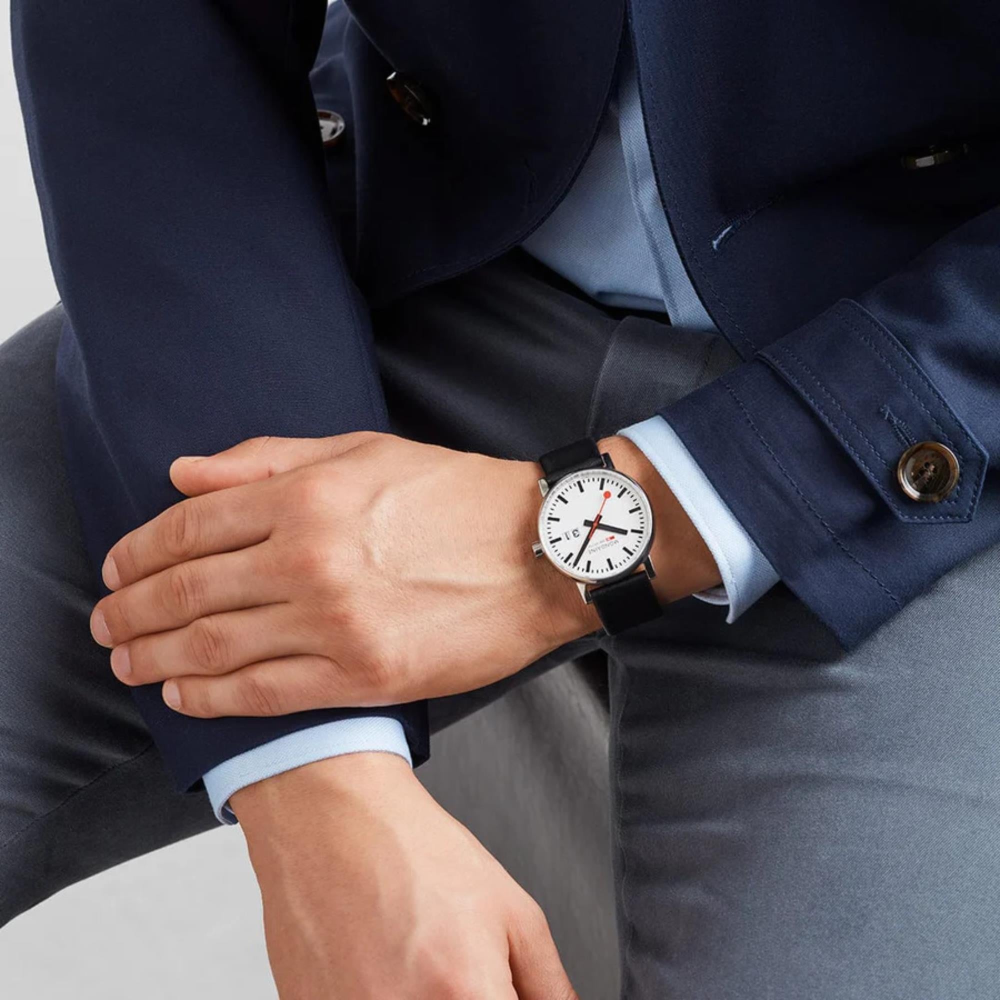 Mondaine Evo2 Big Date White Dial Men's Watch MSE.40210.LBV