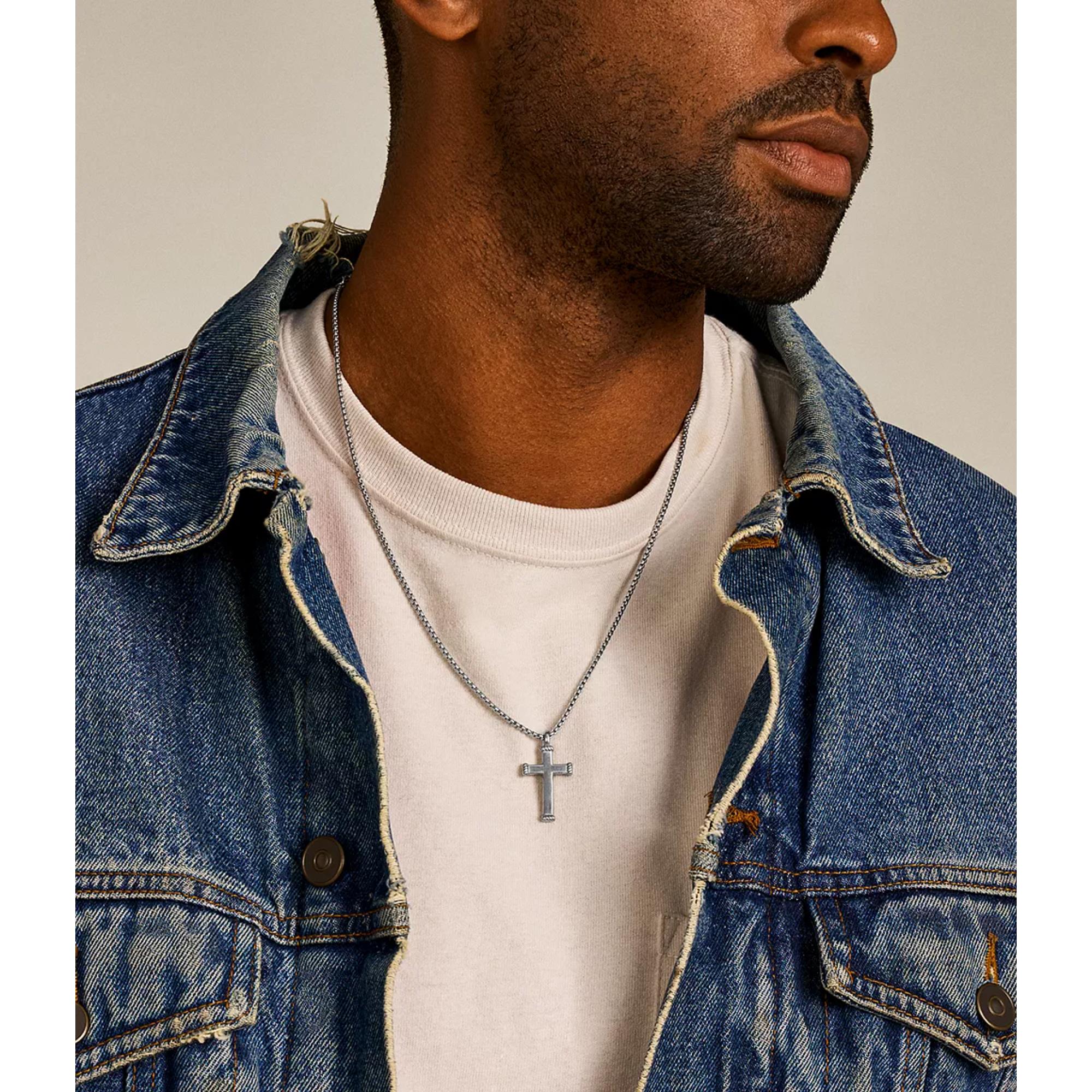 Fossil Meaningful Moments Stainless Steel Pendant Men's Necklace JF04401040