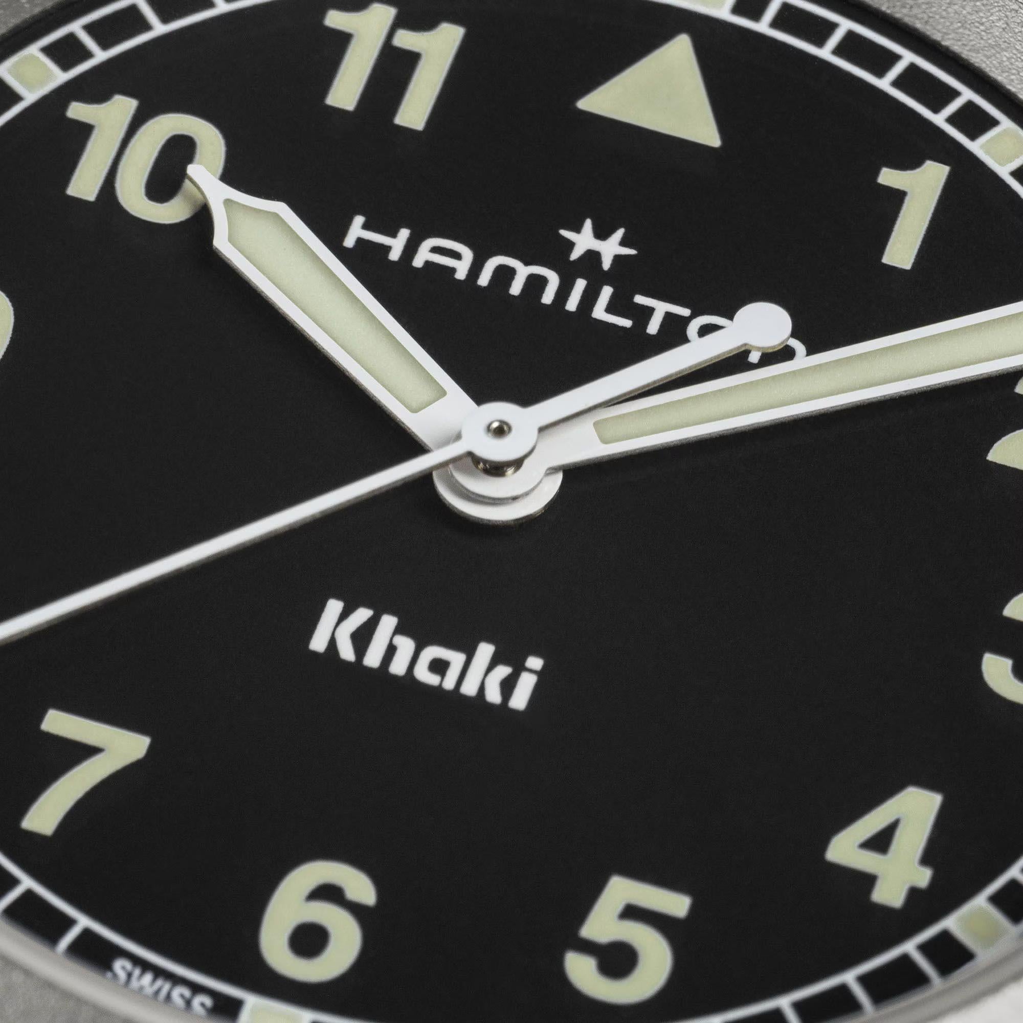 Hamilton Khaki Field Quartz Black Dial Steel Strap Unisex Watch H69301130