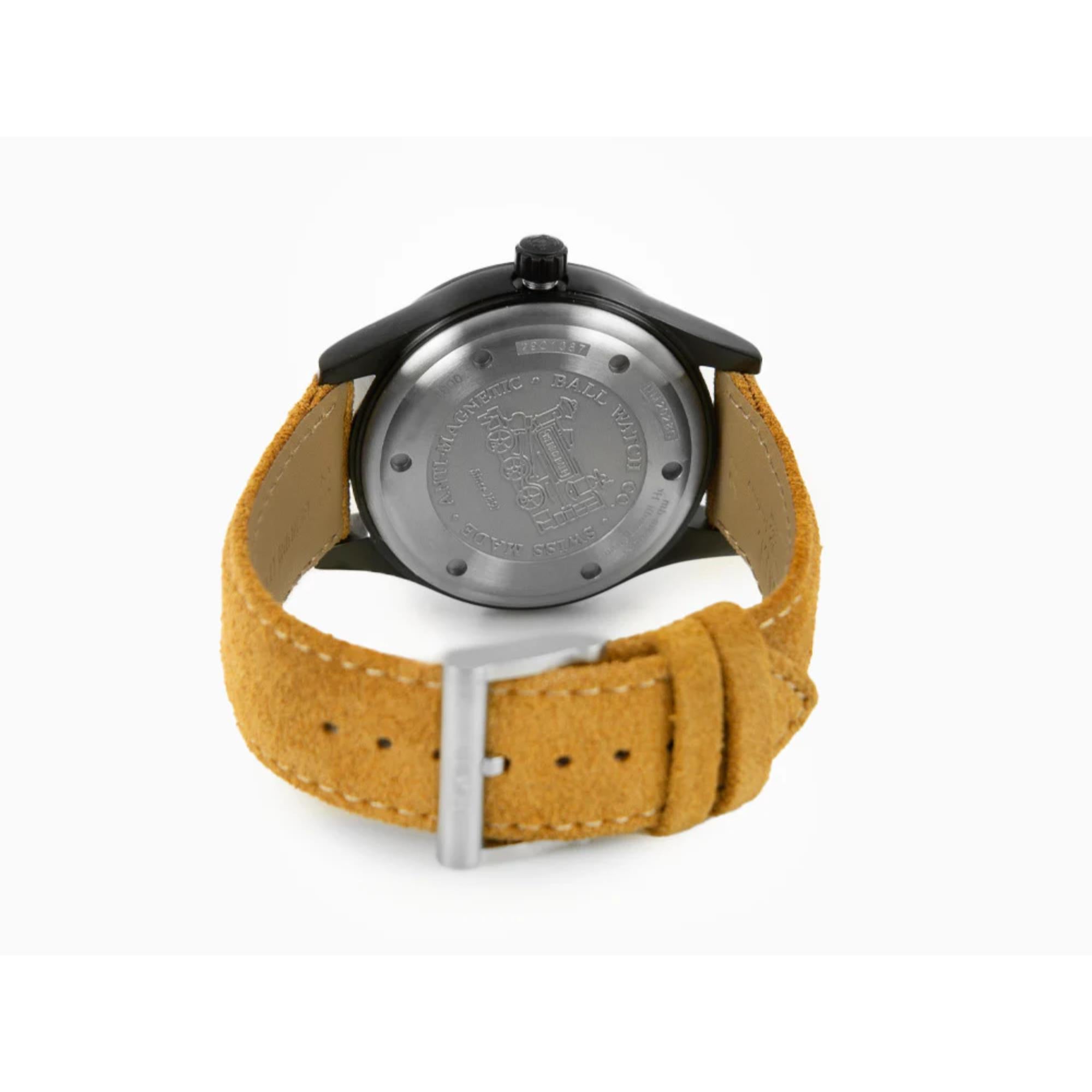 BALL Rainbow Automatic Black Dial Brown Leather Strap Men's Watch NM2028C-L28CJ-BK