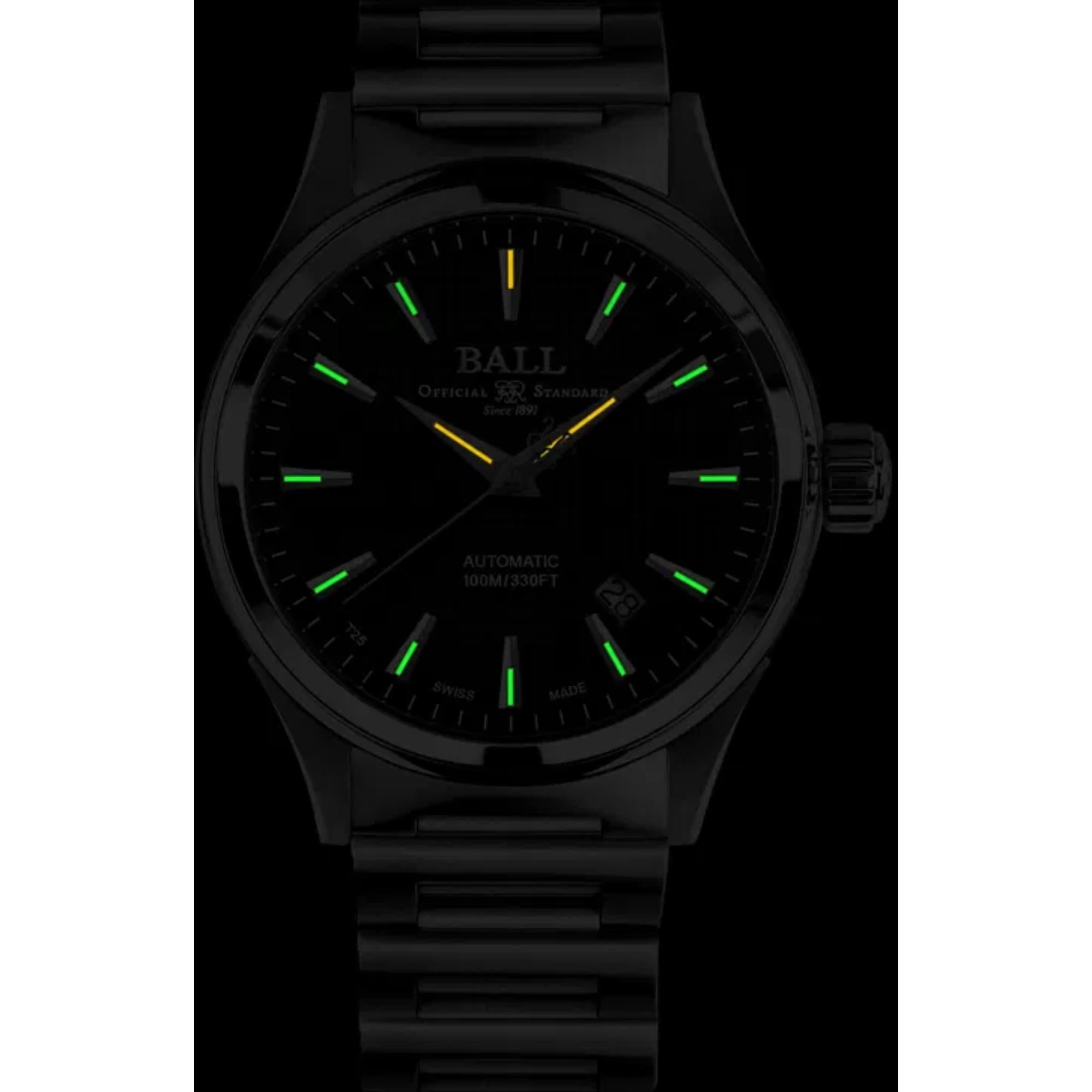 Ball Fireman Victory Black Dial Stainless Steel Bracelet Men’s Watch NM2098C-S5J-BK