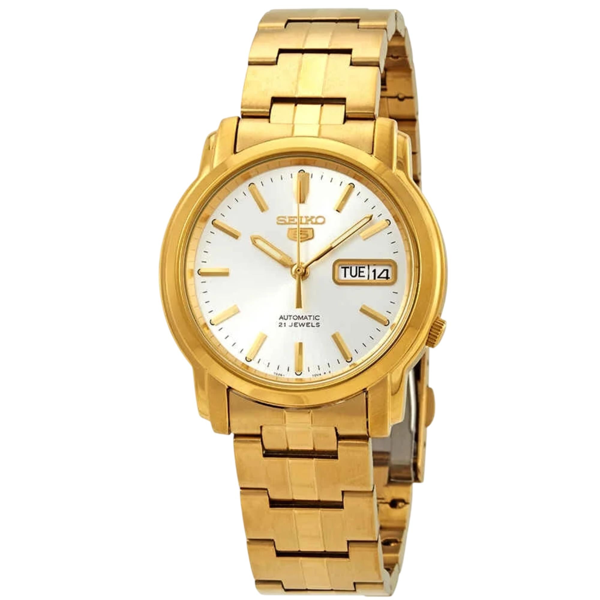 Seiko 5 Automatic Silver Dial Stainless Steel Strap Men's Watch SNKK74K1