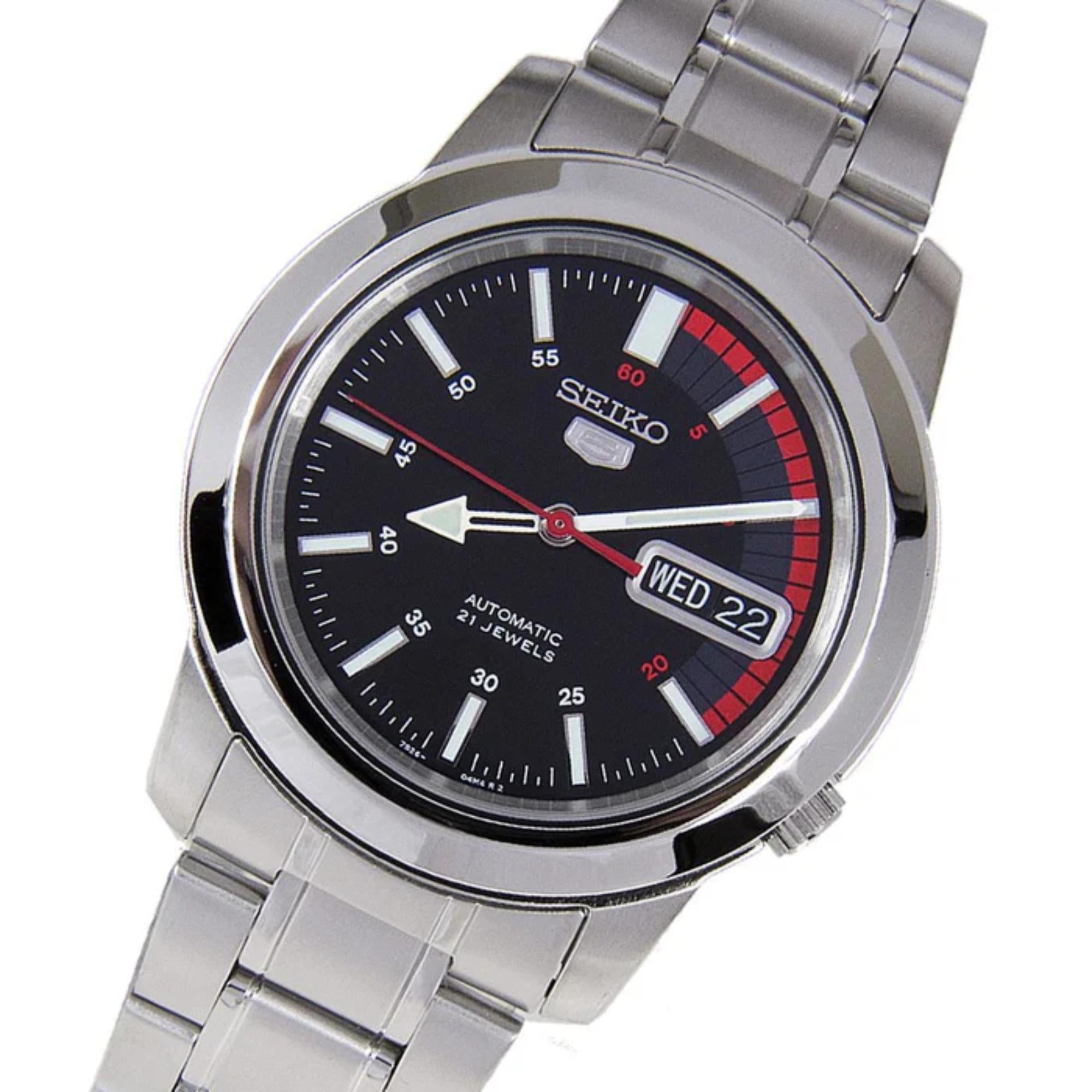 Seiko 5 Automatic Black Dial Stainless Steel Strap Men's Watch SNKK31K1