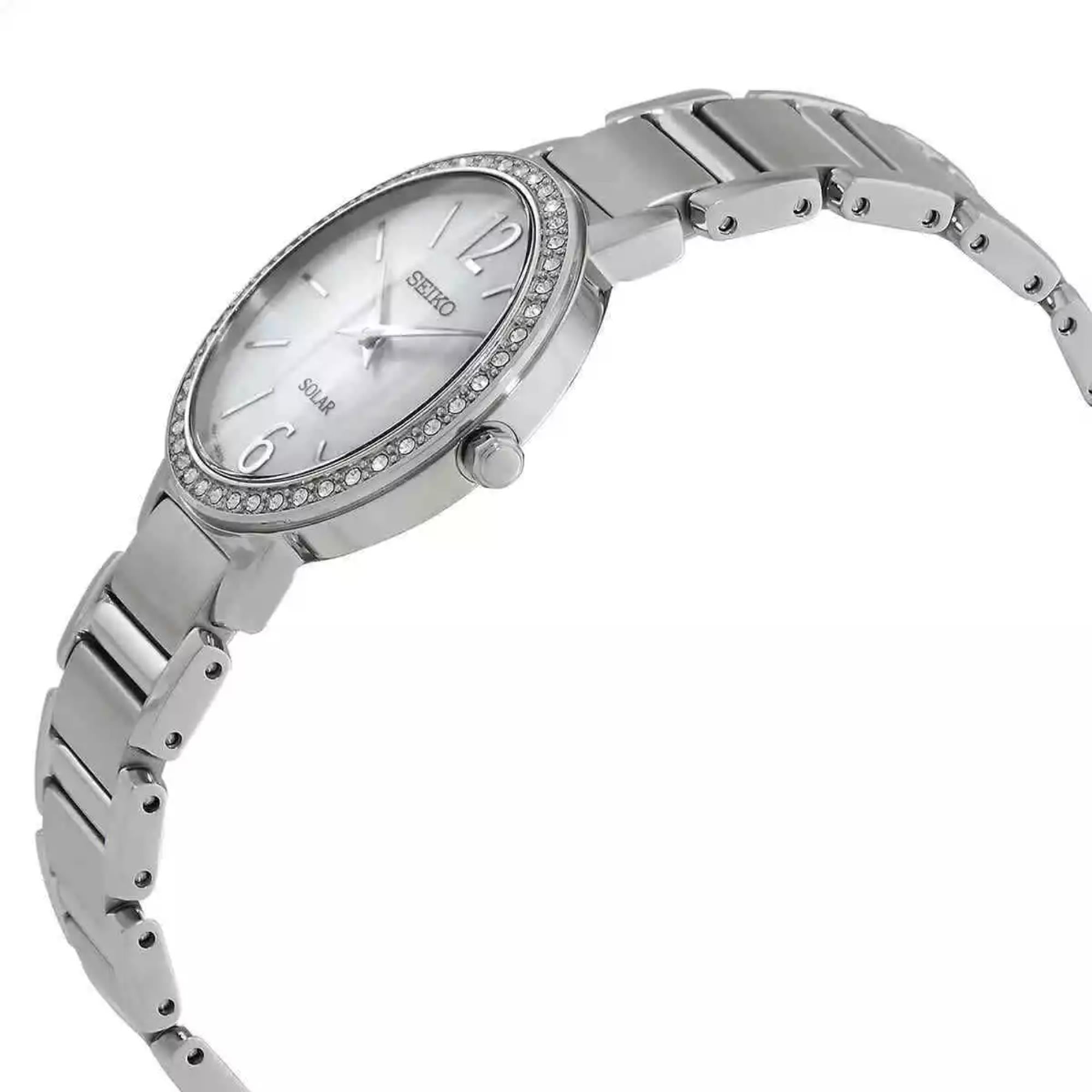 Seiko Conceptual Solar Mother of Pearl Dial Stainless Steel Strap Women's Watch SUP467P1