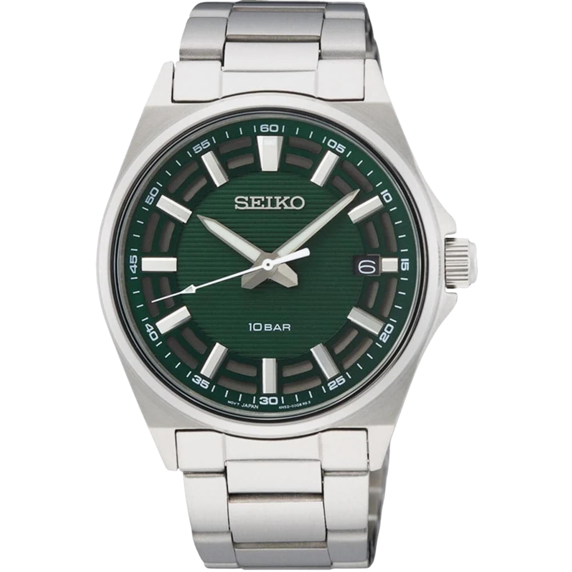 Seiko Conceptual Quartz Green Dial Stainless Steel Strap Men's Watch SUR503P1