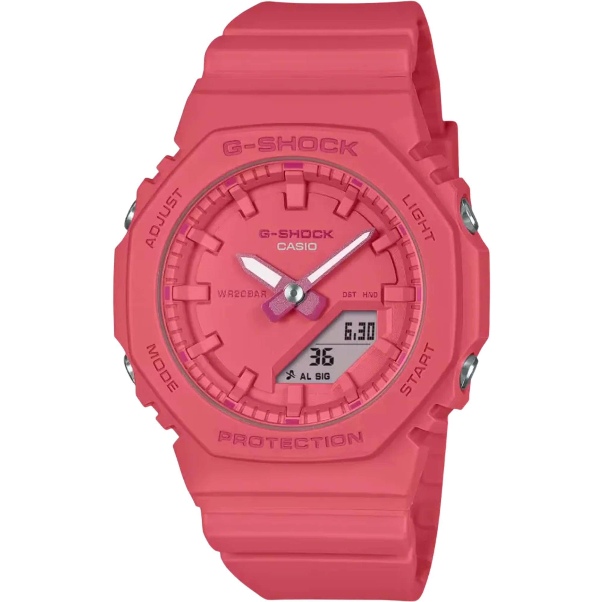 Casio G-Shock 2100 Series Analog-Digital Pink Dial Resin Strap Women's Watch GMA-P2100-4AER