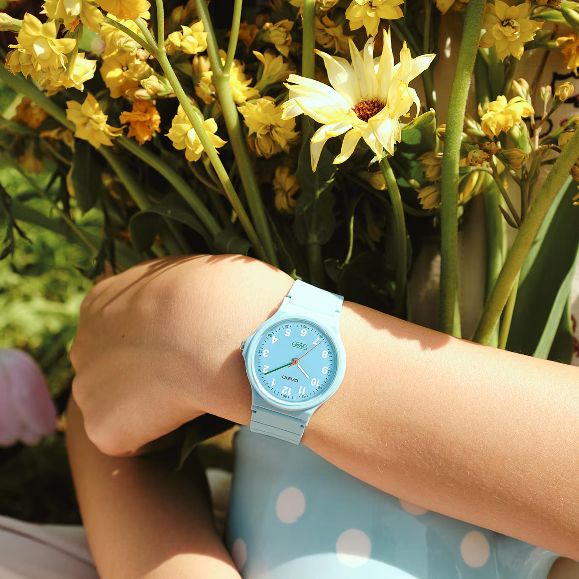 Casio POP Back-to-School Blue Dial Resin Strap Women's Watch LQ-24B-2BEF