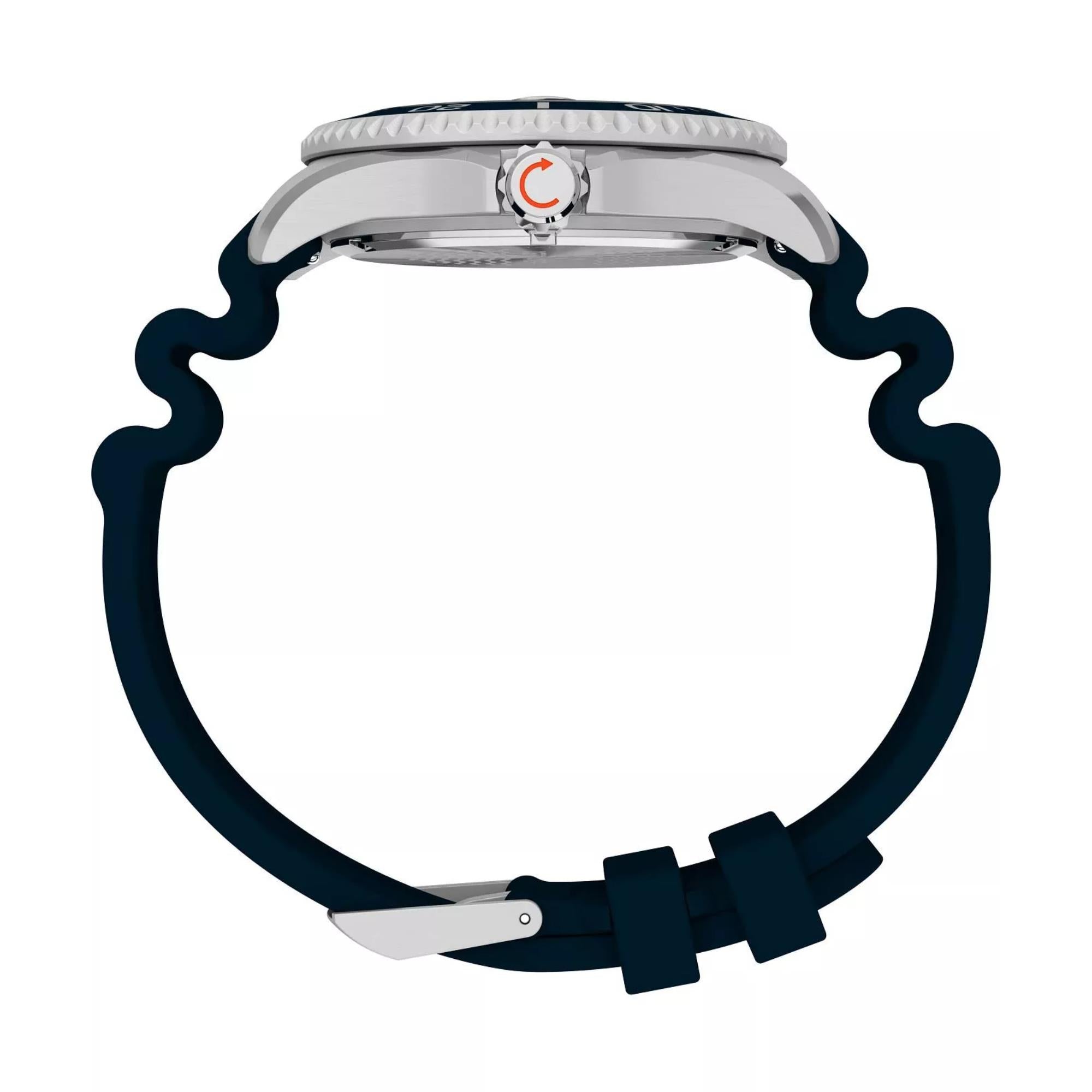 Timex Deep Water Meridian Blue Dial Rubber Strap Men's Watch TW2W81500