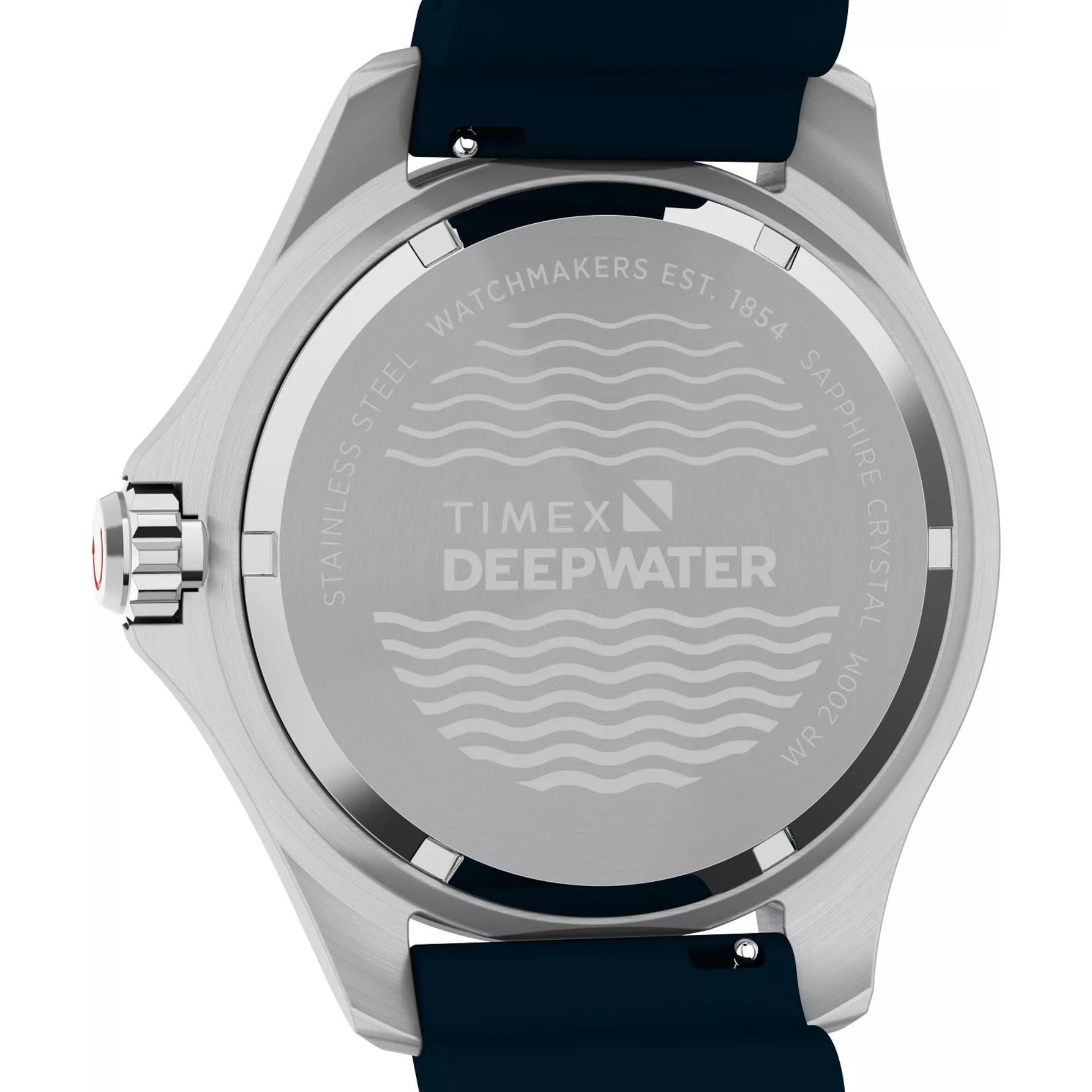 Timex Deep Water Meridian Blue Dial Rubber Strap Men's Watch TW2W81500