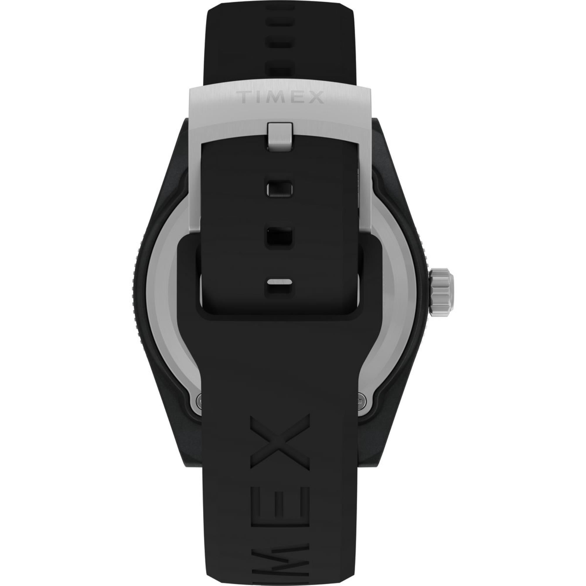 Timex Deep Water Reef Black Dial Rubber Strap Men's Watch TW2Y02200