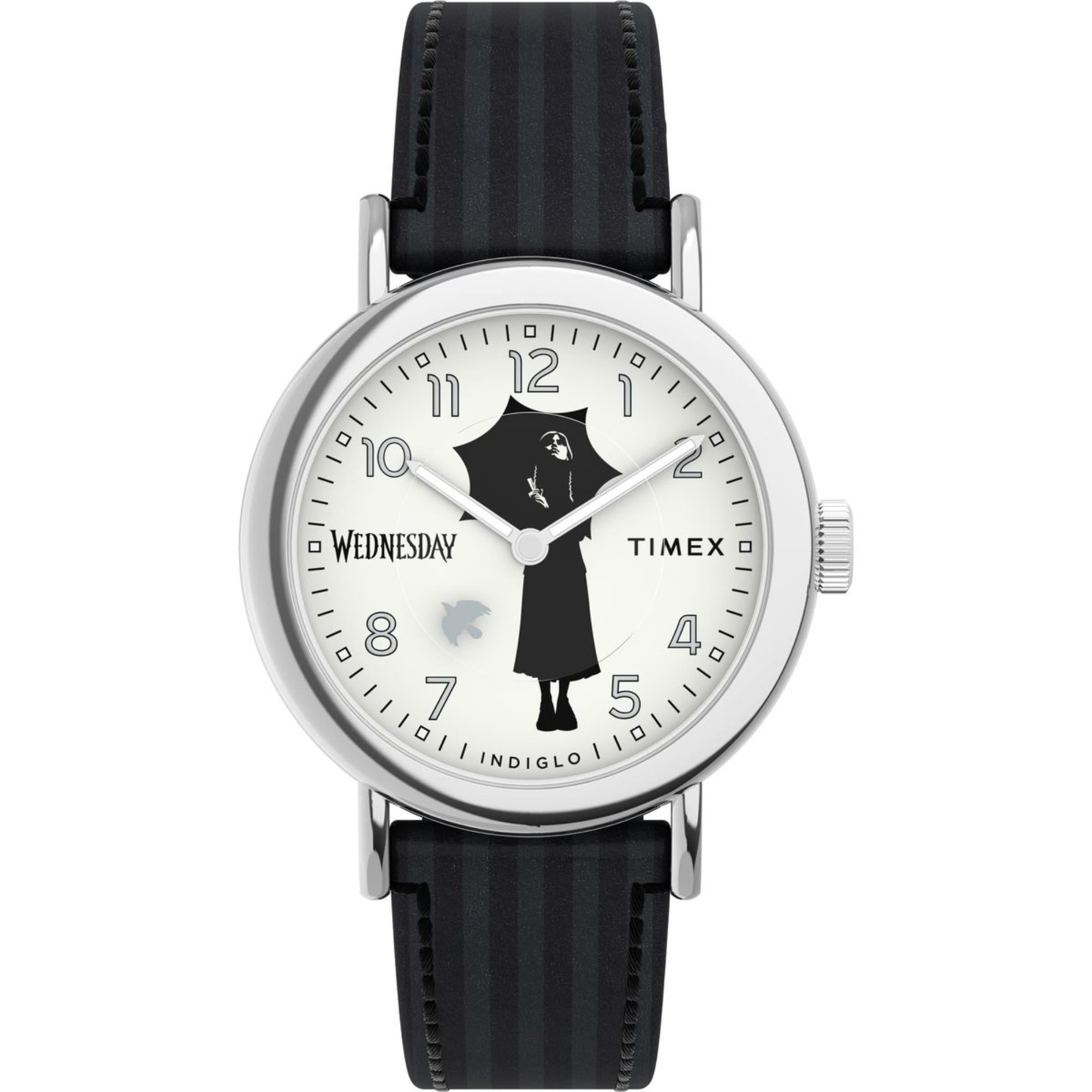 Timex Lab X Wednesday Weekender White Dial Leather Strap Women's Watch TW2Y19400