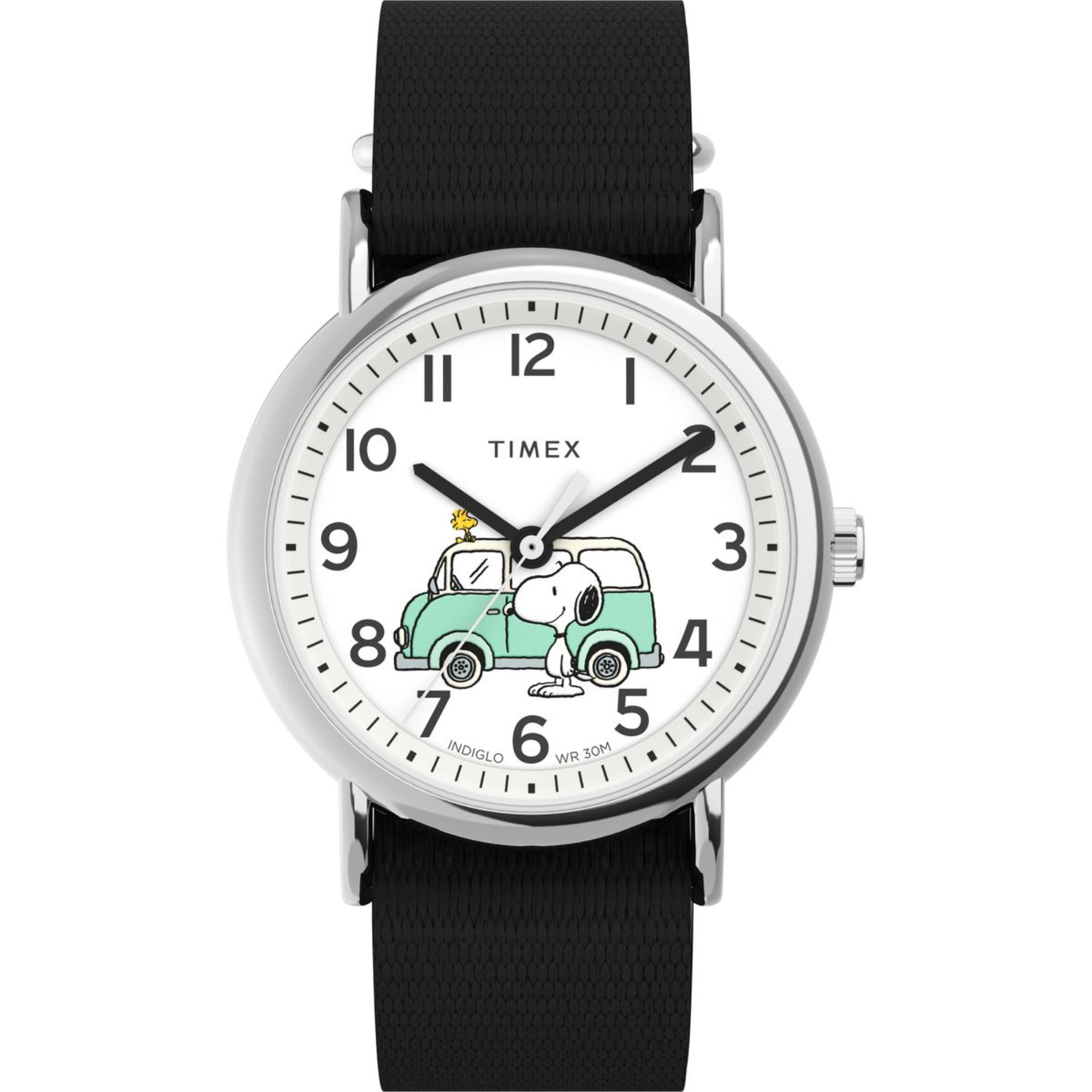 Timex Weekender x Peanuts White Dial Fabric Strap Unisex Watch TW2Y11800