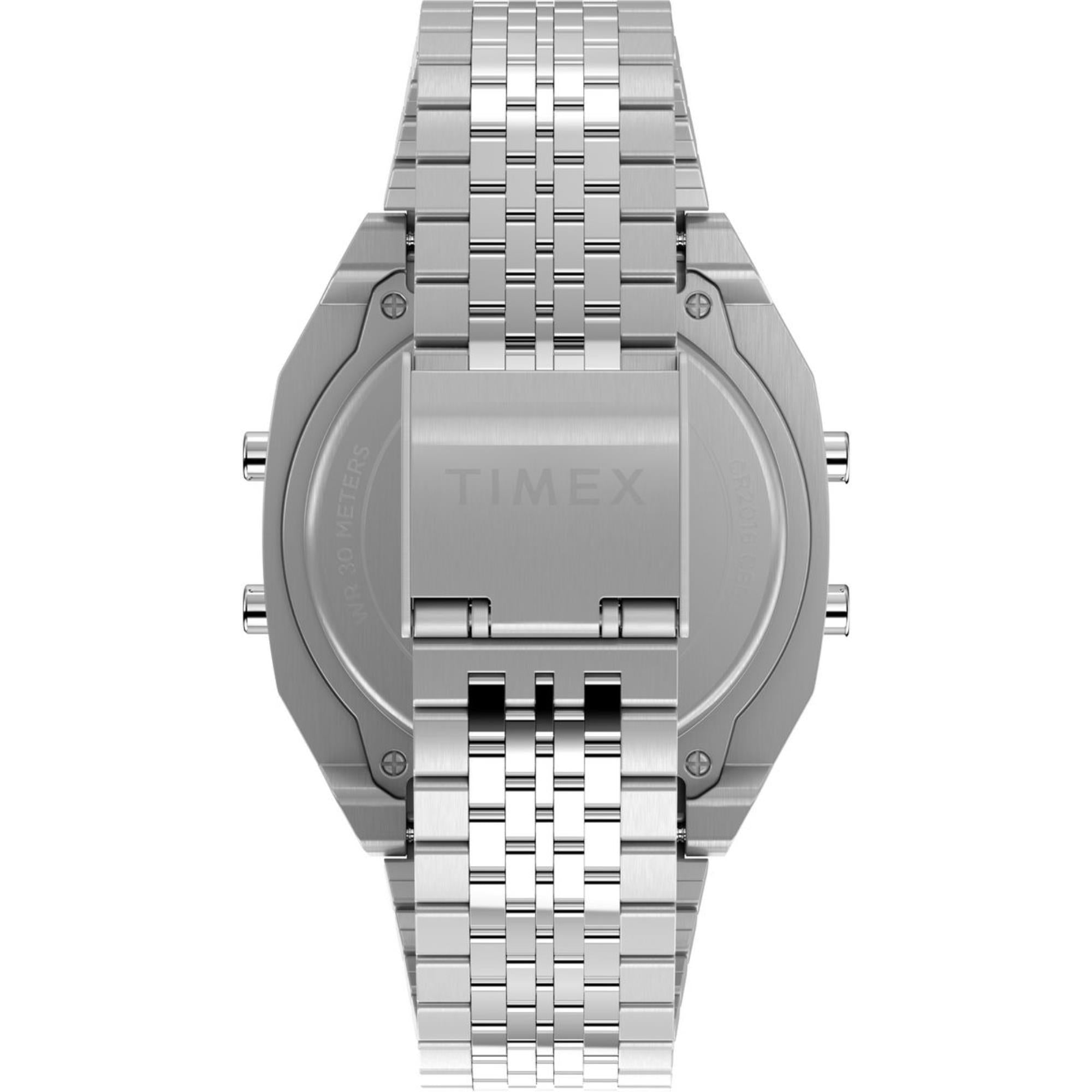 Timex T80 Alarm Quartz Digital Stainless Steel Unisex Watch TW2V74200