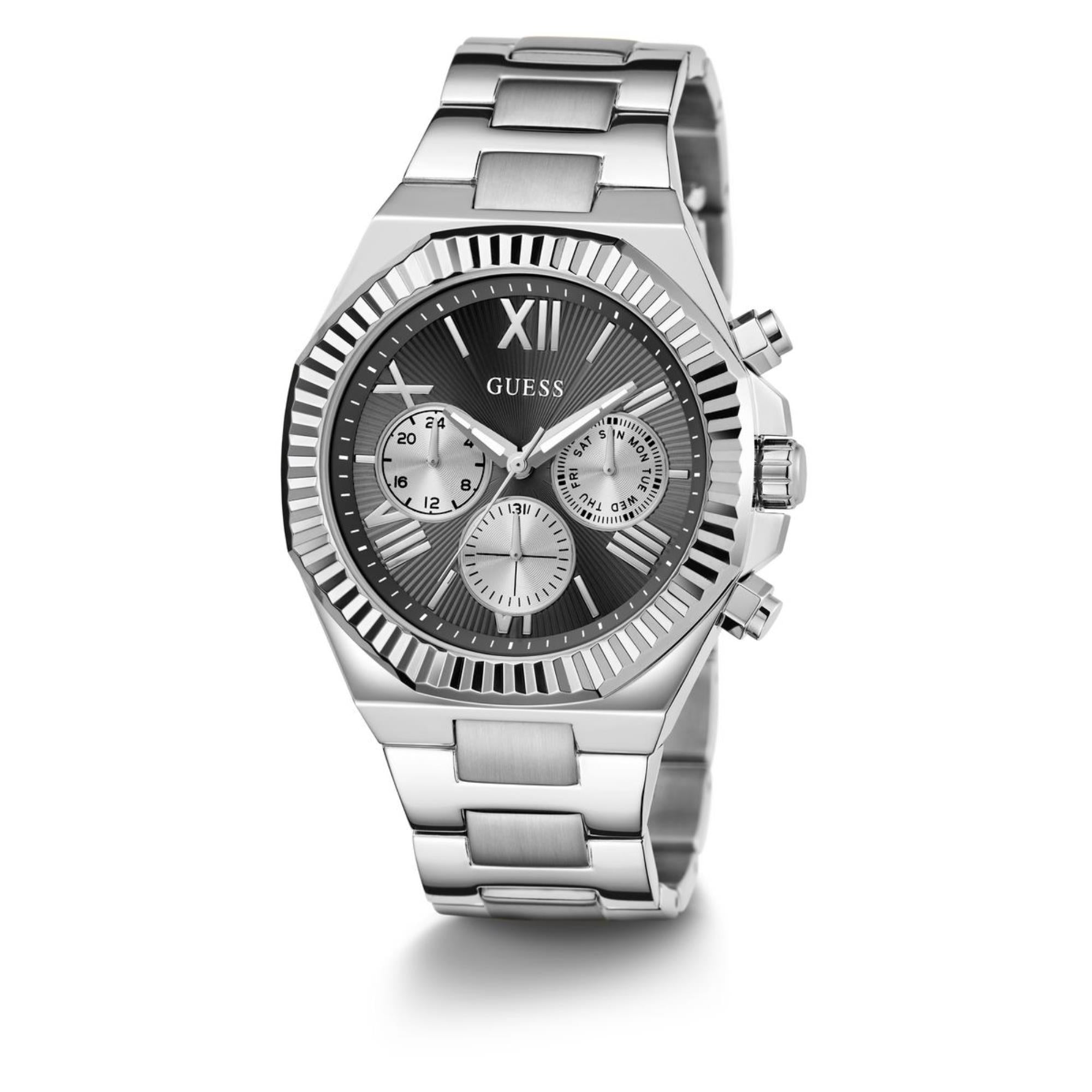 Guess Multifunction Black Dial Stainless Steel Strap Men's Watch GW0703G1
