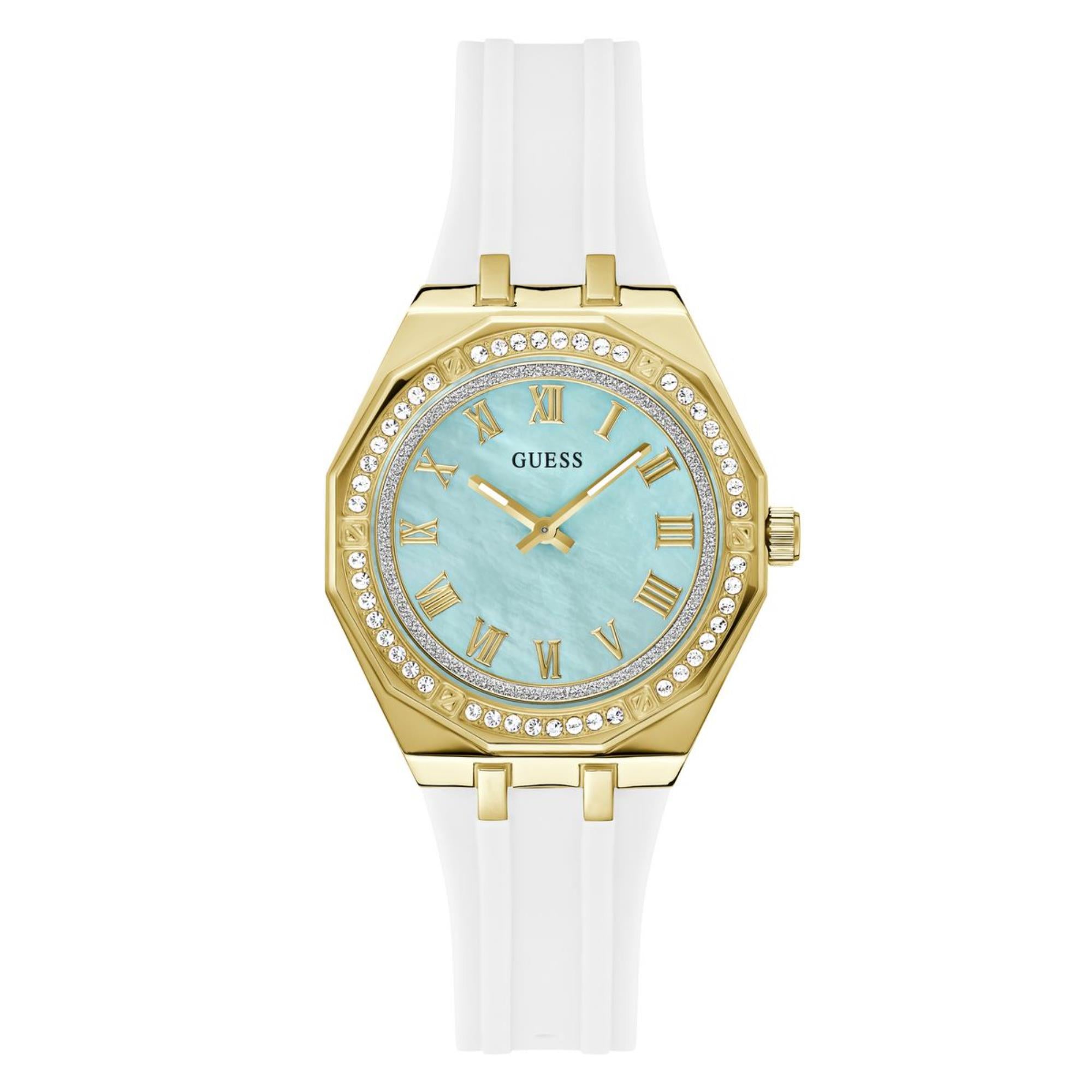 Guess Desire Green Dial Silicone Strap Women's Watch GW0872L1