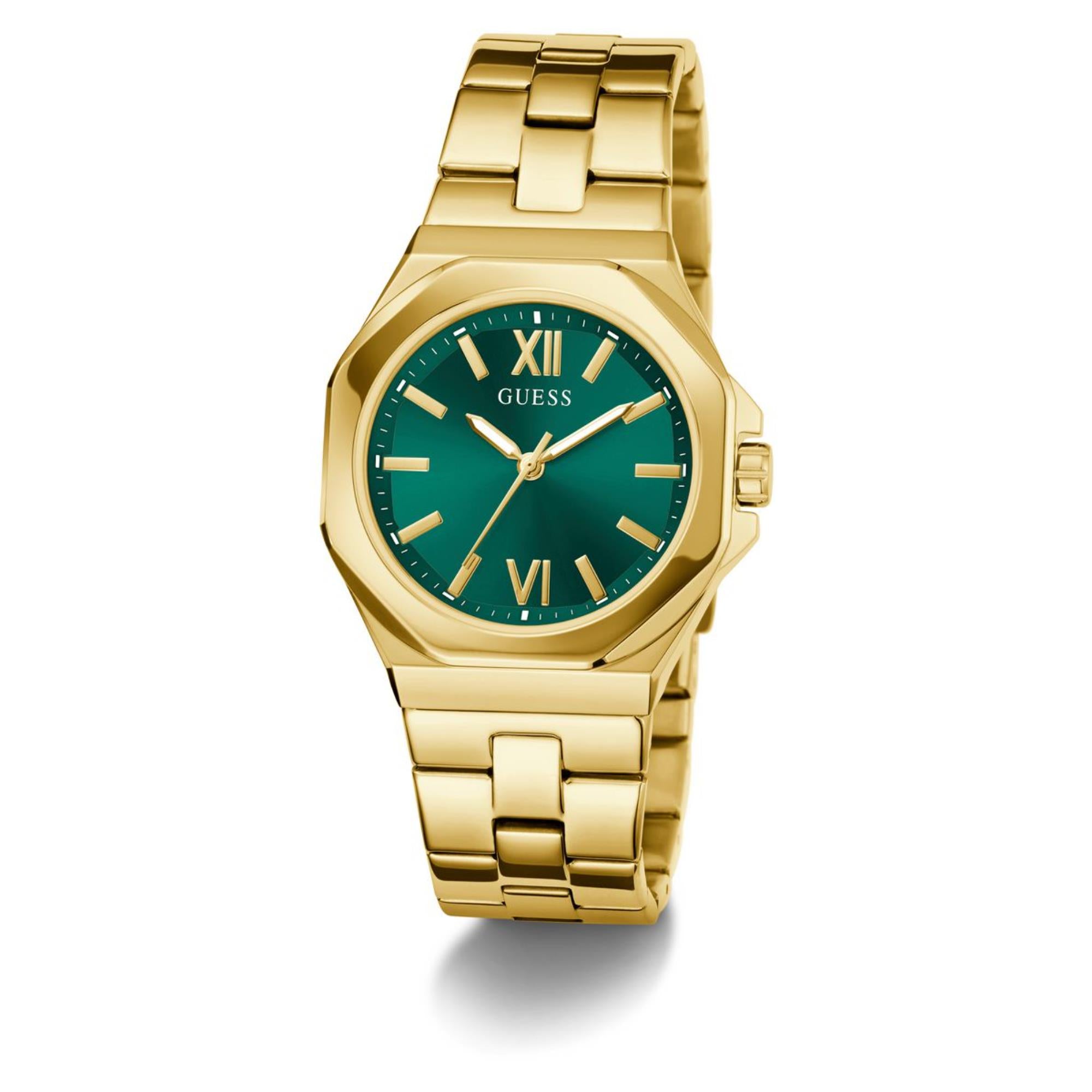 Guess Empress Green Dial Stainless Steel Strap Women's Watch GW0873L2