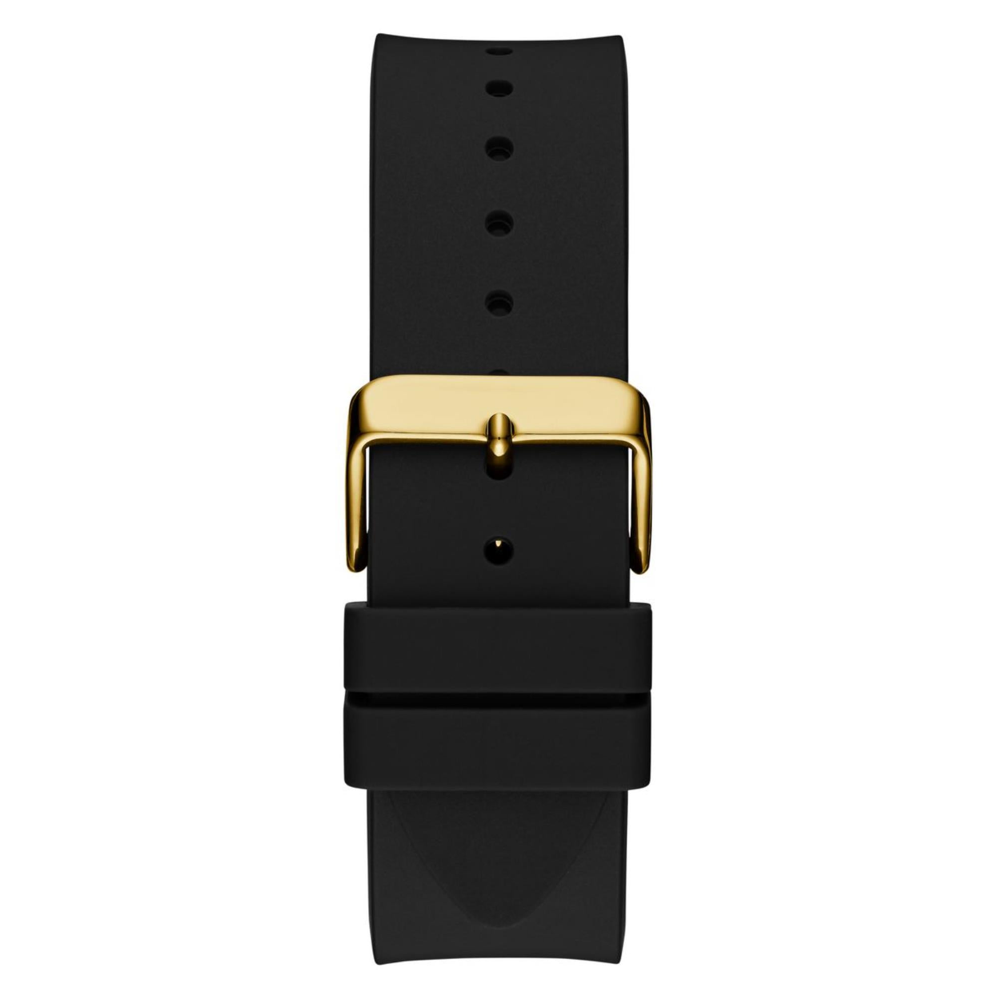 Guess Monte Black Dial Silicone Strap Men's Watch GW0805G2