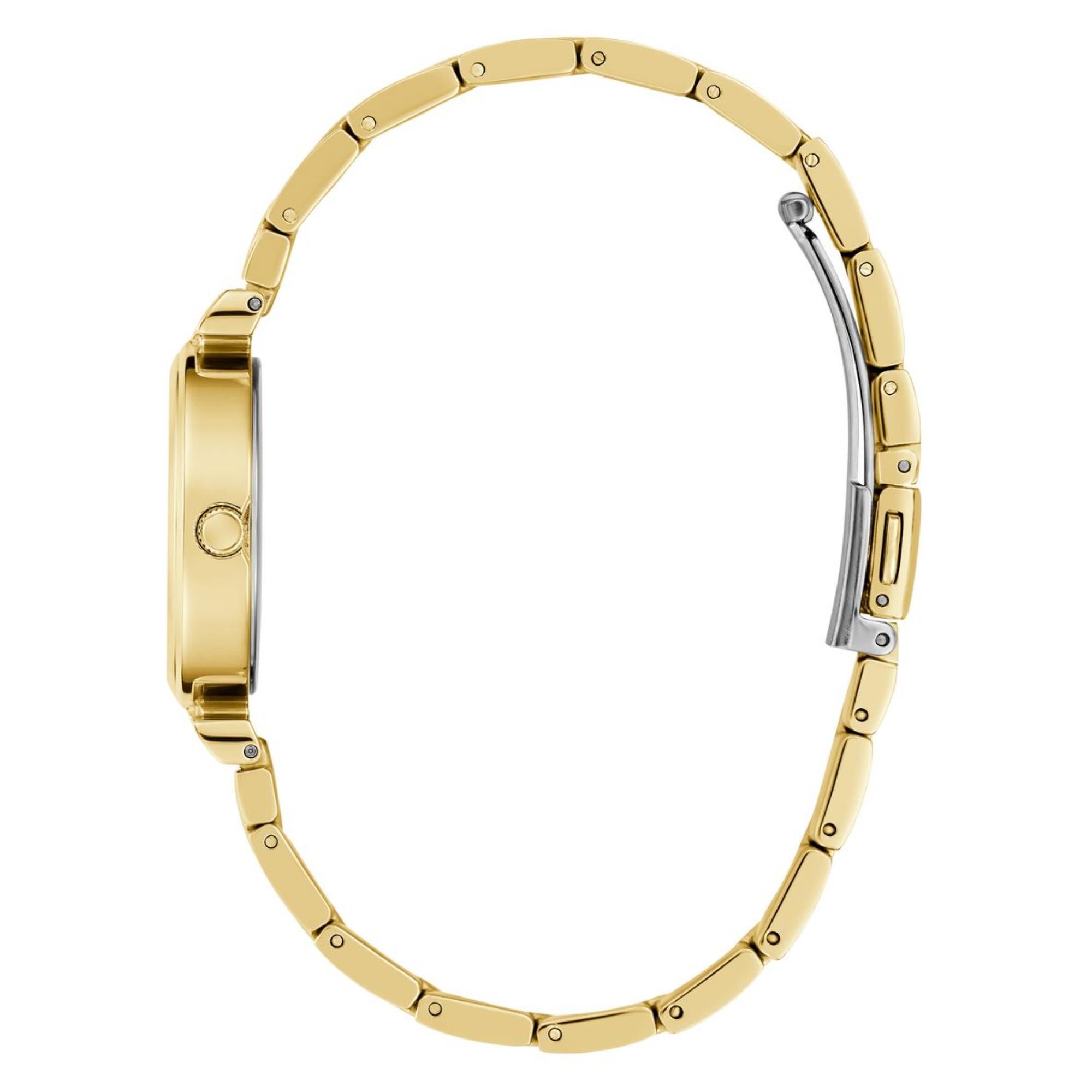 Guess Array Champagne Dial Stainless Steel Strap Women's Watch GW0762L2